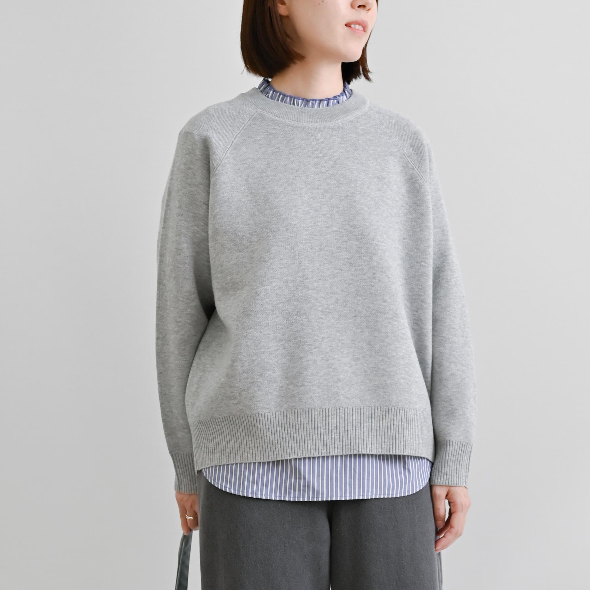 シンプルニットプルオーバー 長袖