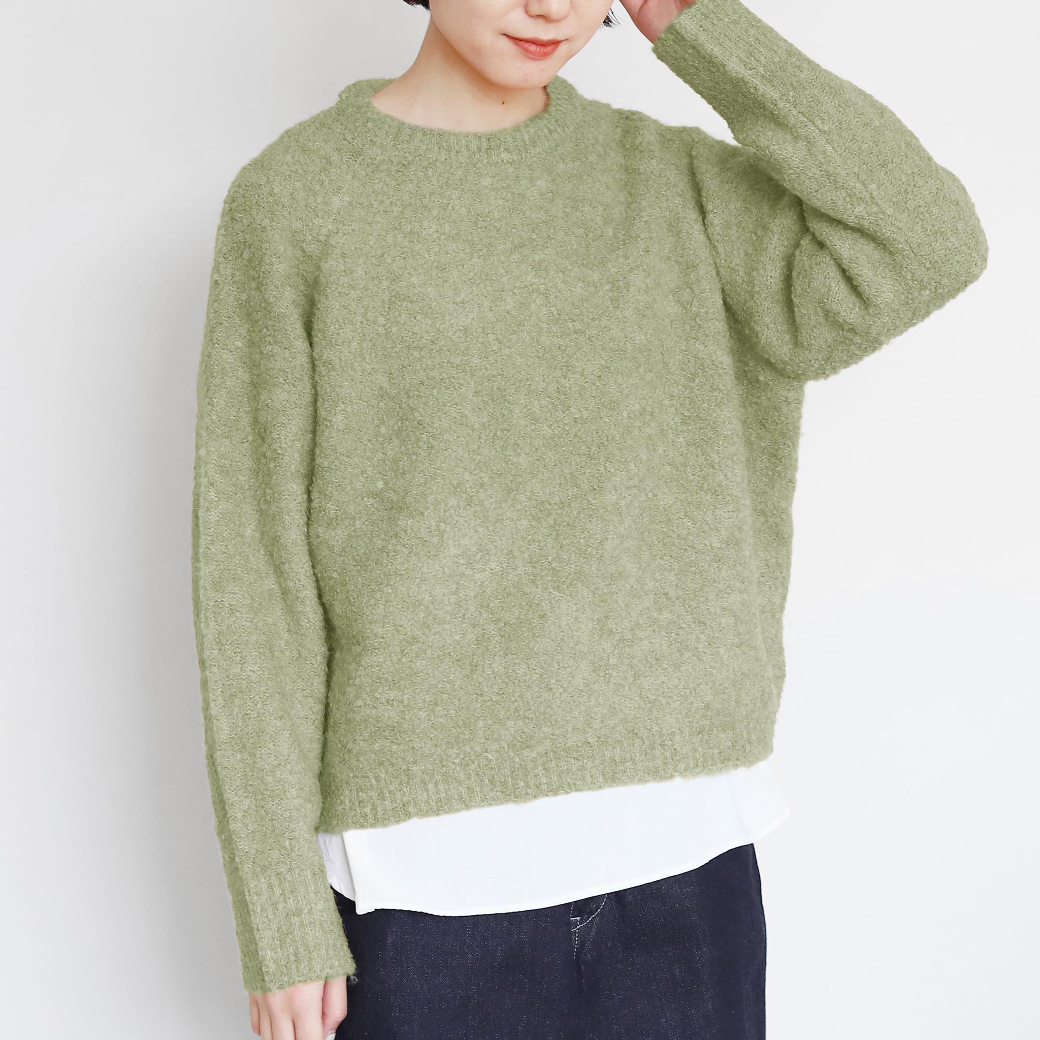 ブークレーヤーンプルオーバー 長袖