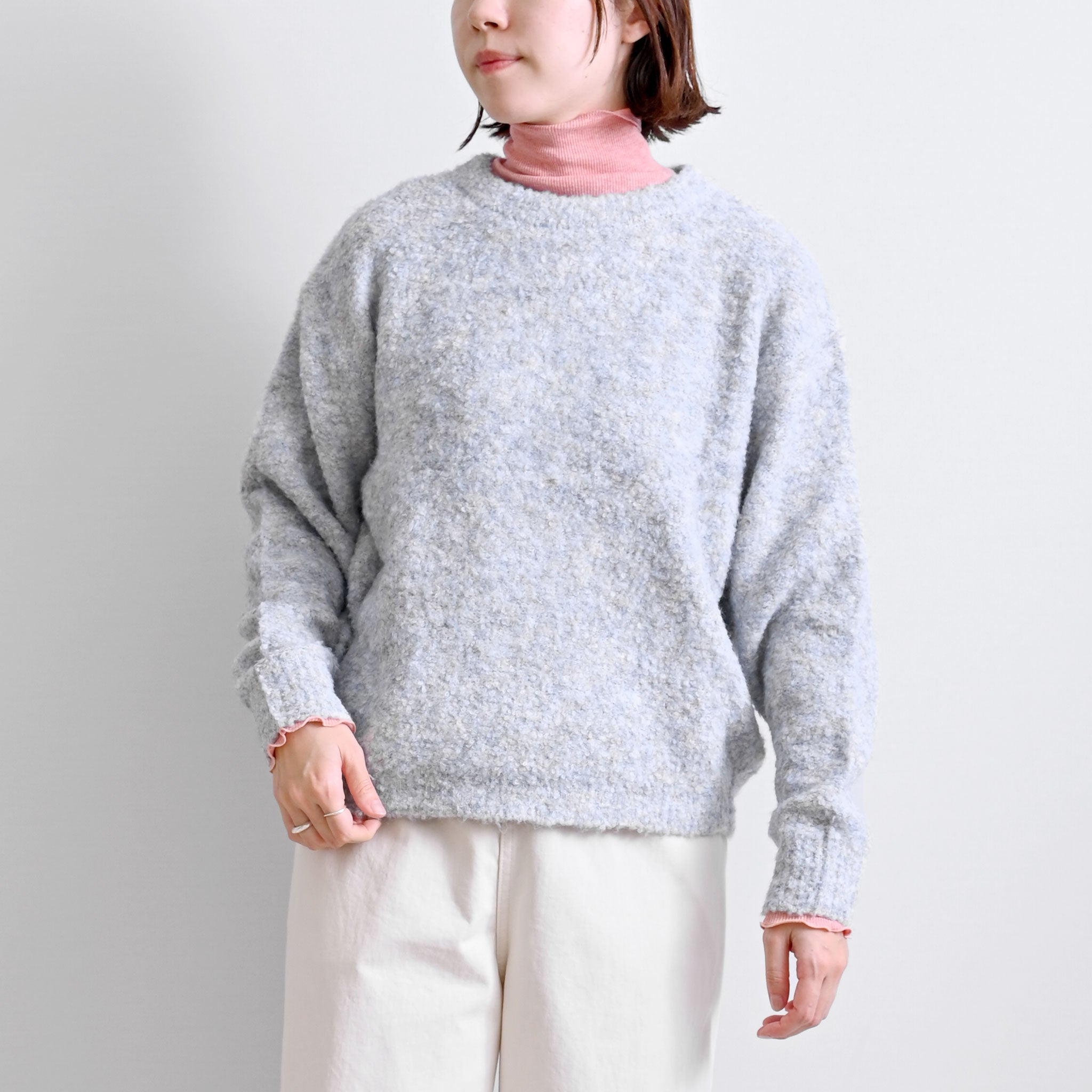 ブークレーヤーンプルオーバー 長袖