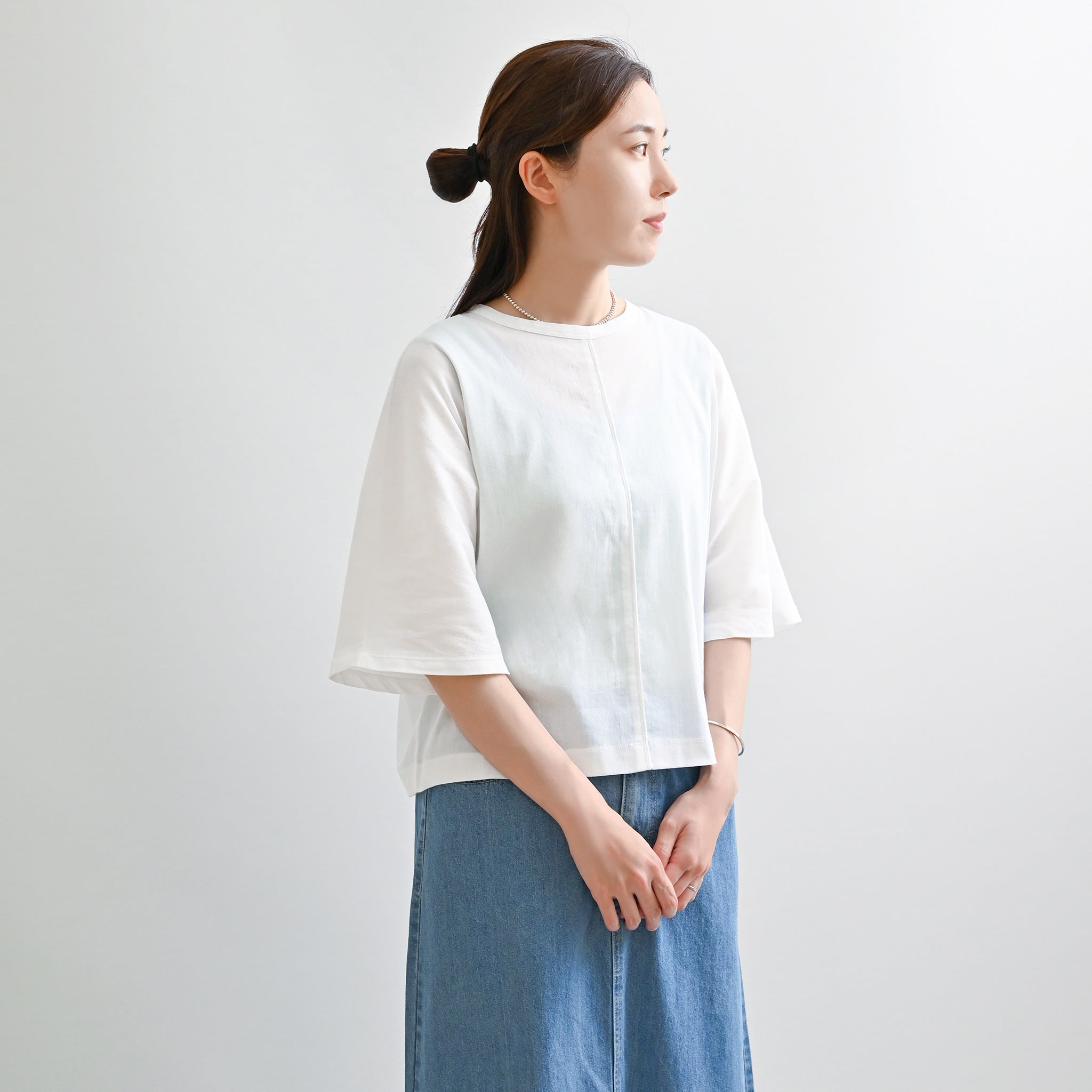 ビワコットンプルオーバー 5分袖