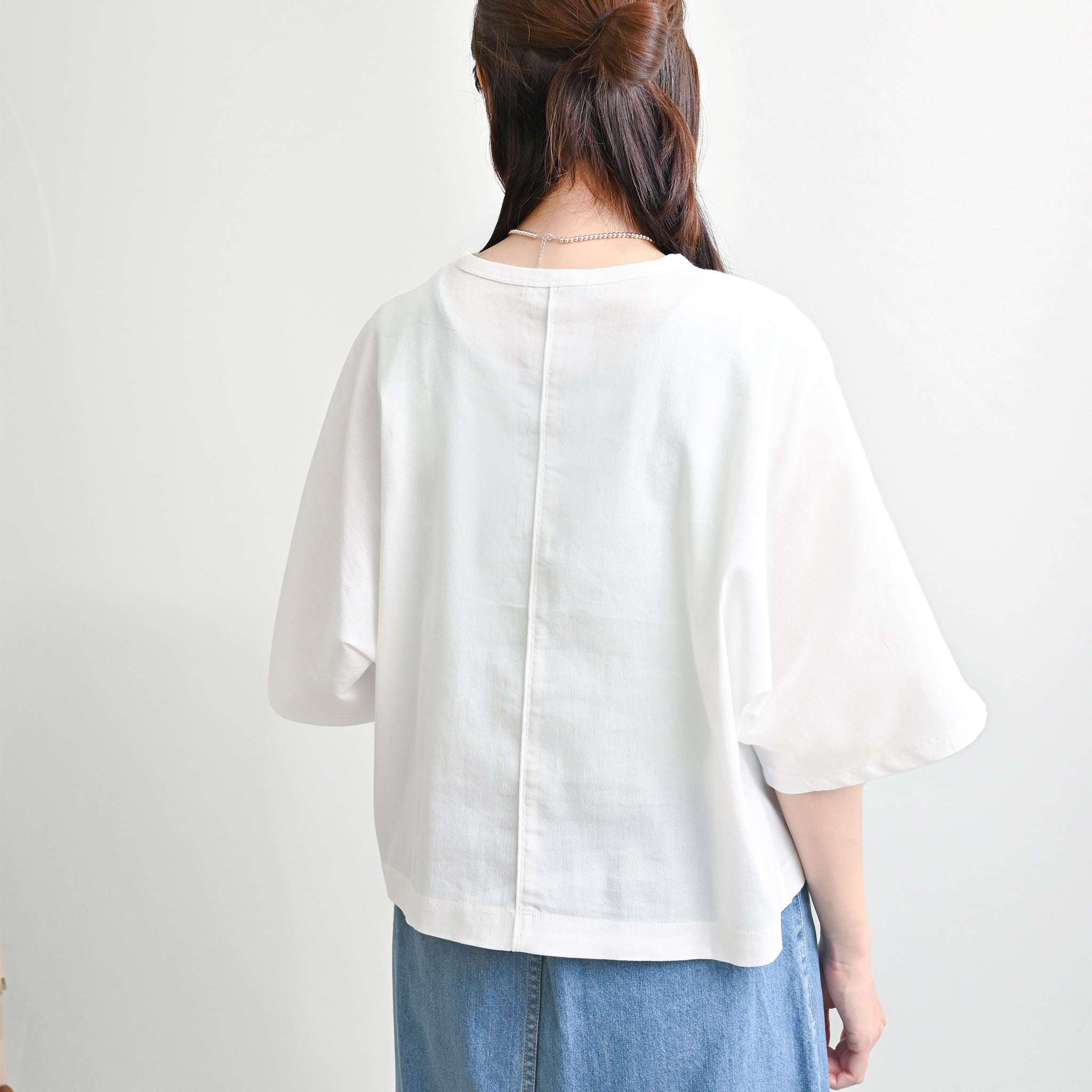 ビワコットンプルオーバー 5分袖