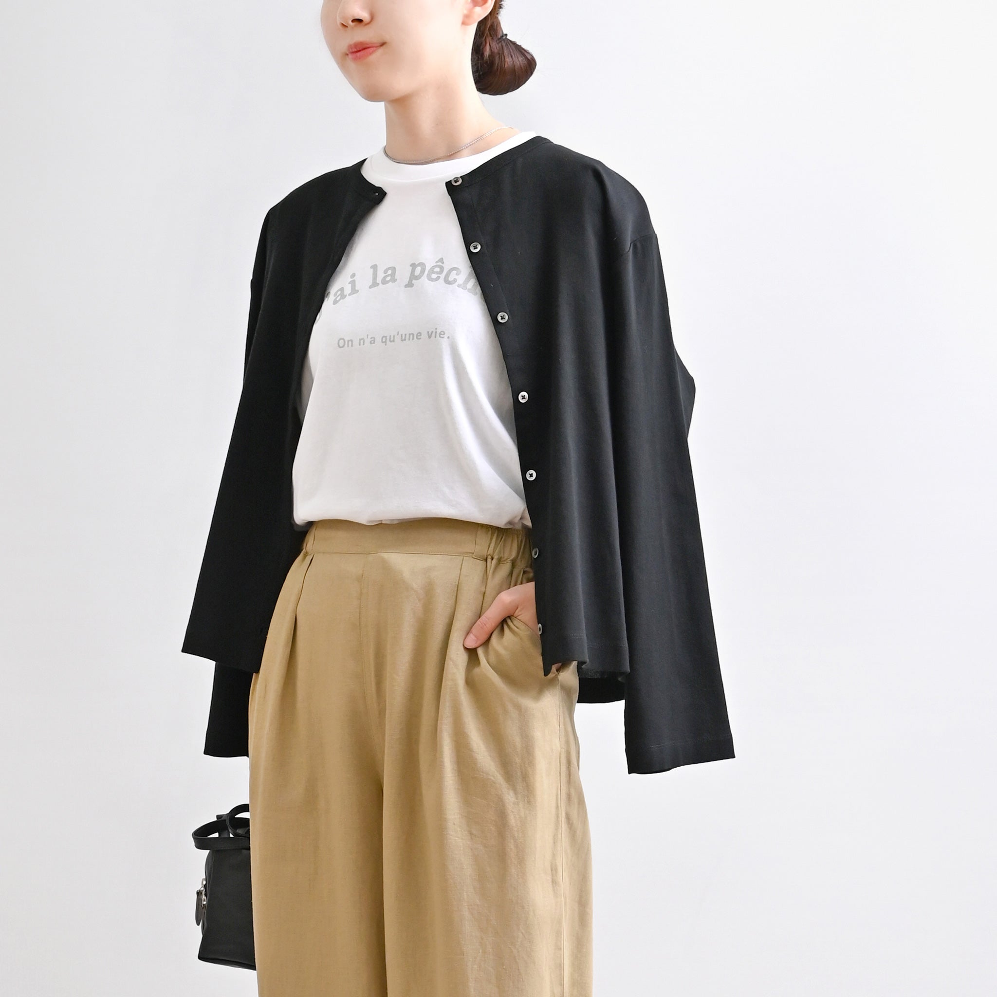 ビワコットンブラウス・カーディガン 長袖