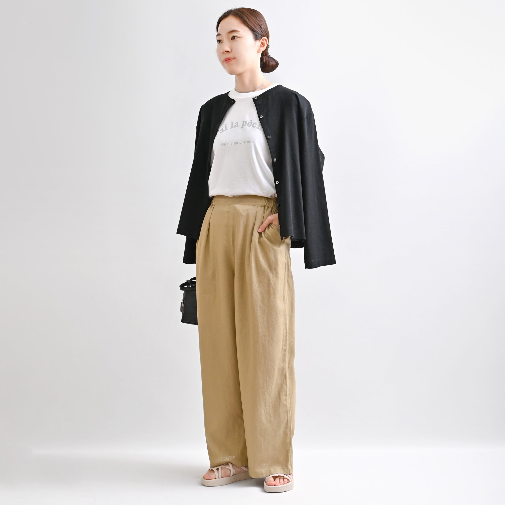 ビワコットンブラウス・カーディガン 長袖