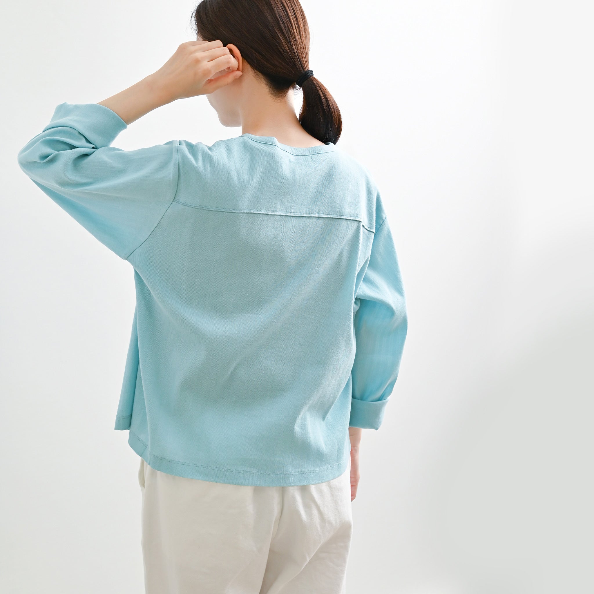 ビワコットンブラウス・カーディガン 長袖