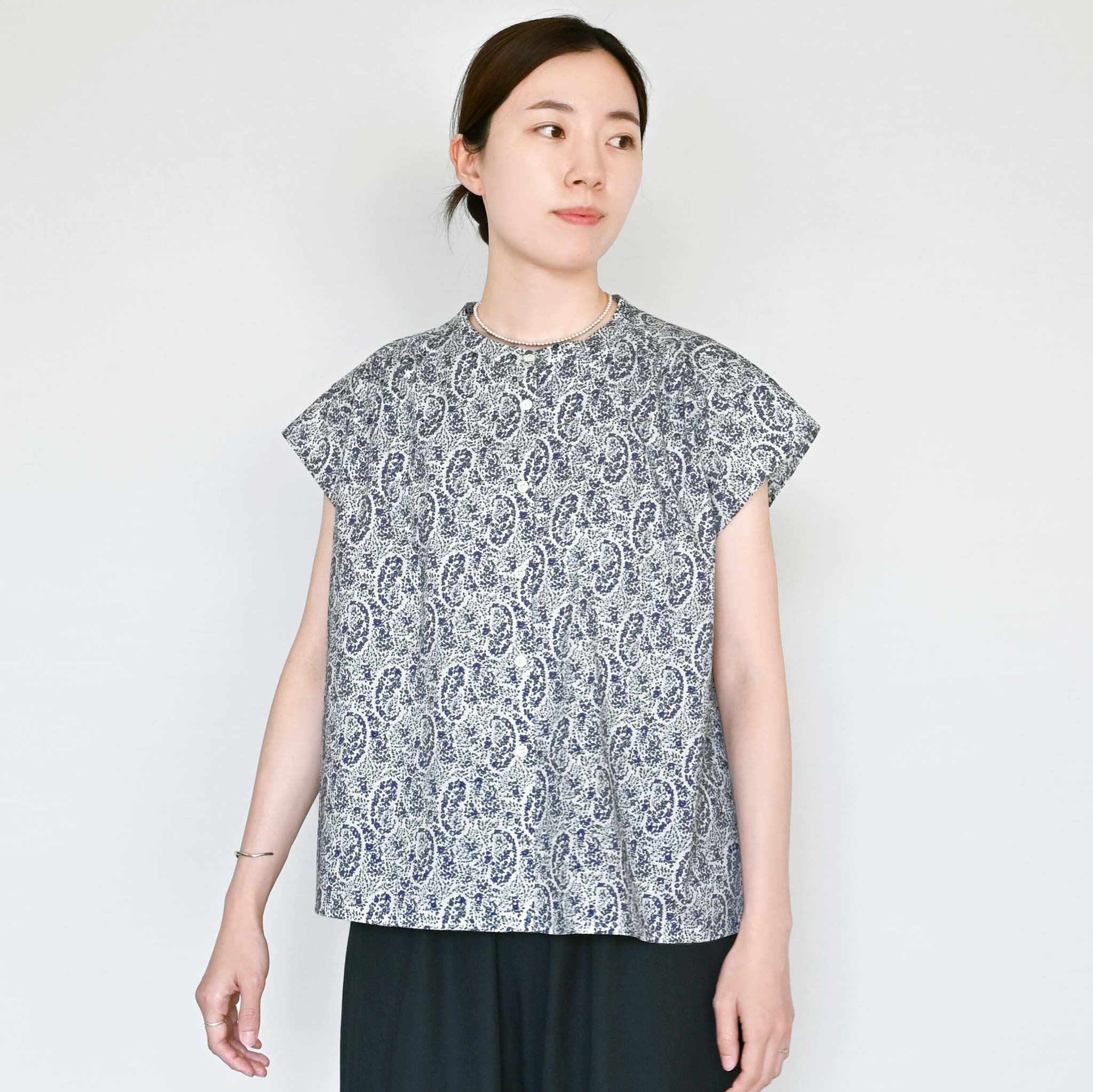 ペイズリーコバナブラウス 半袖