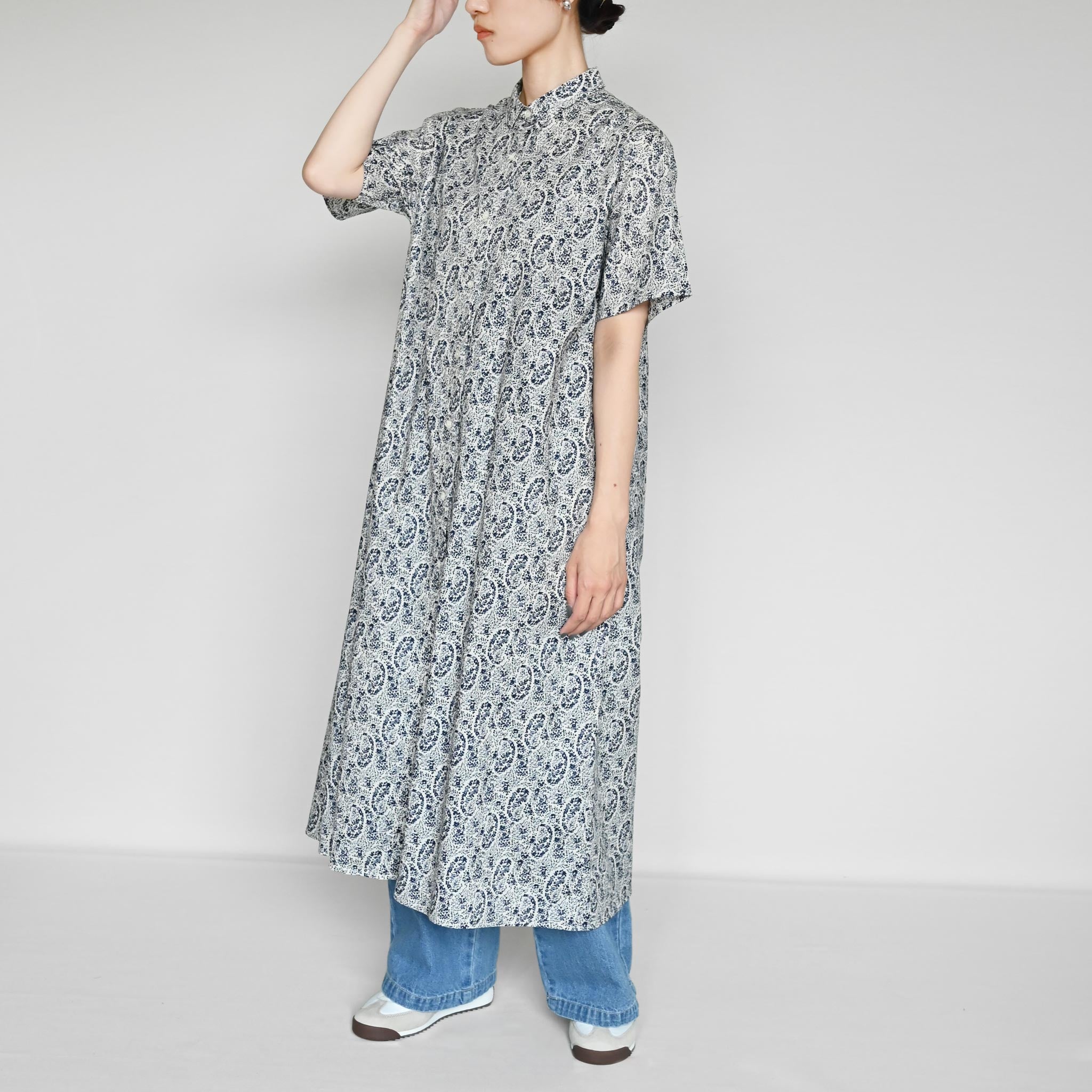ペイズリーコバナワンピース 半袖