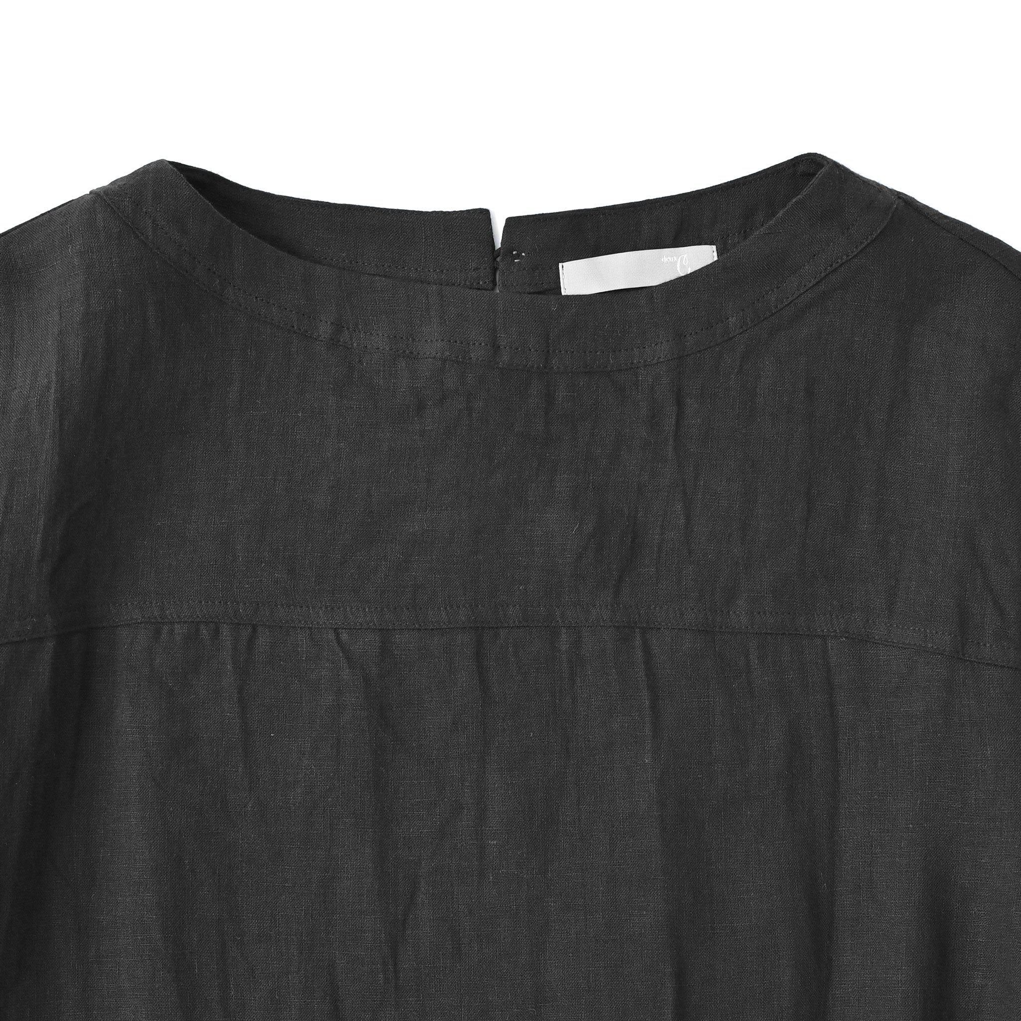 フレンチリネンワッシャーワンピース 半袖