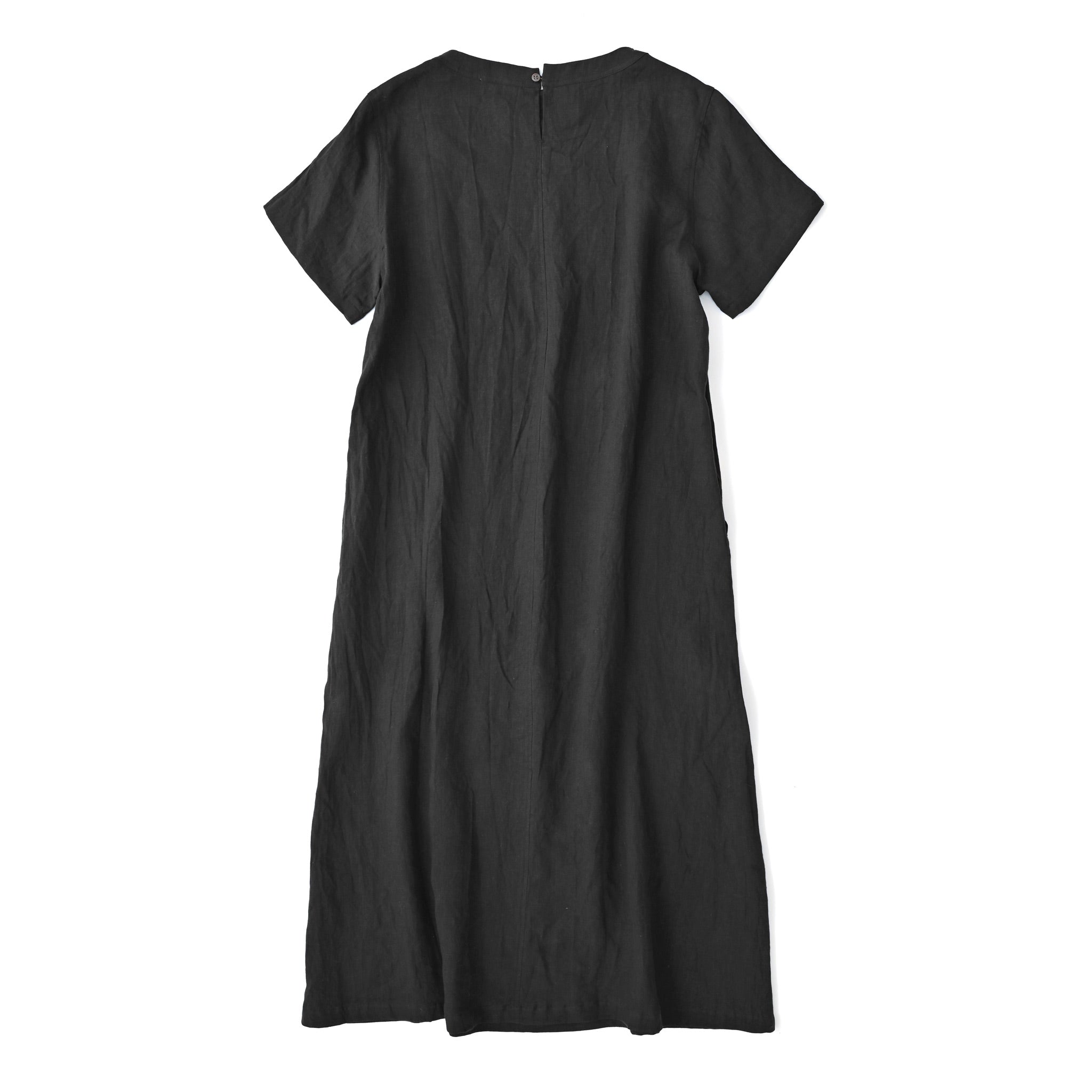 フレンチリネンワッシャーワンピース 半袖