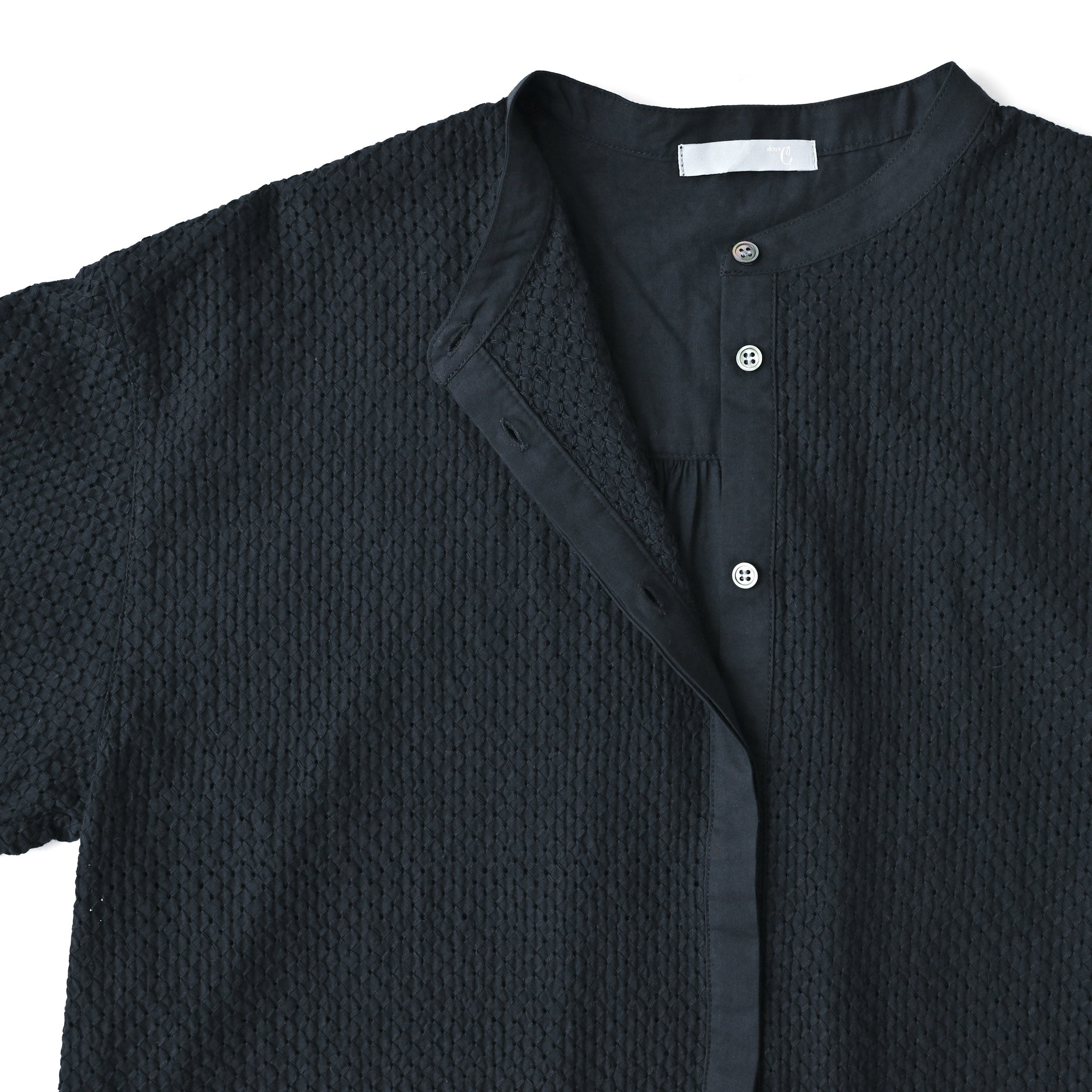 レースコンビブラウス 6分袖