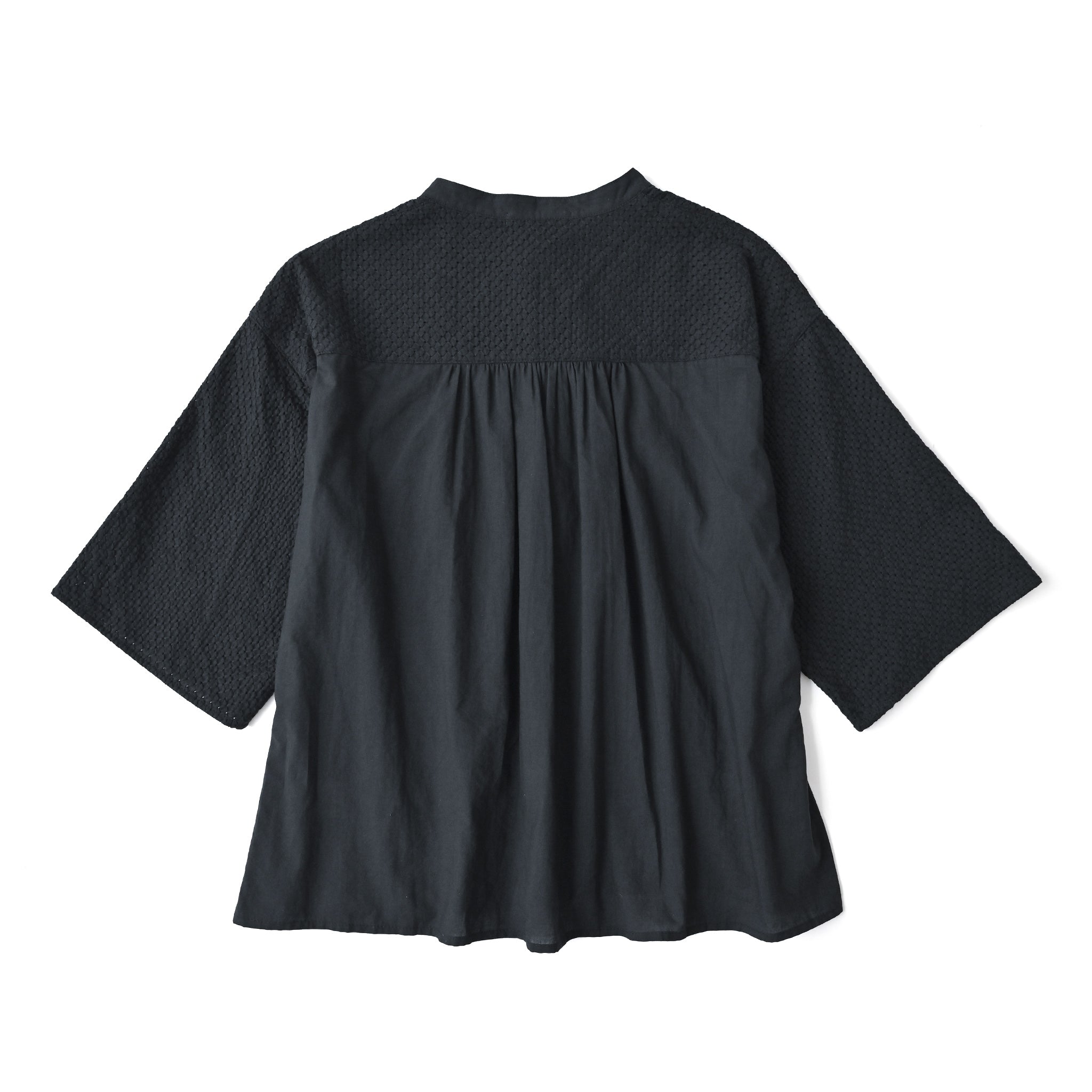 レースコンビブラウス 6分袖