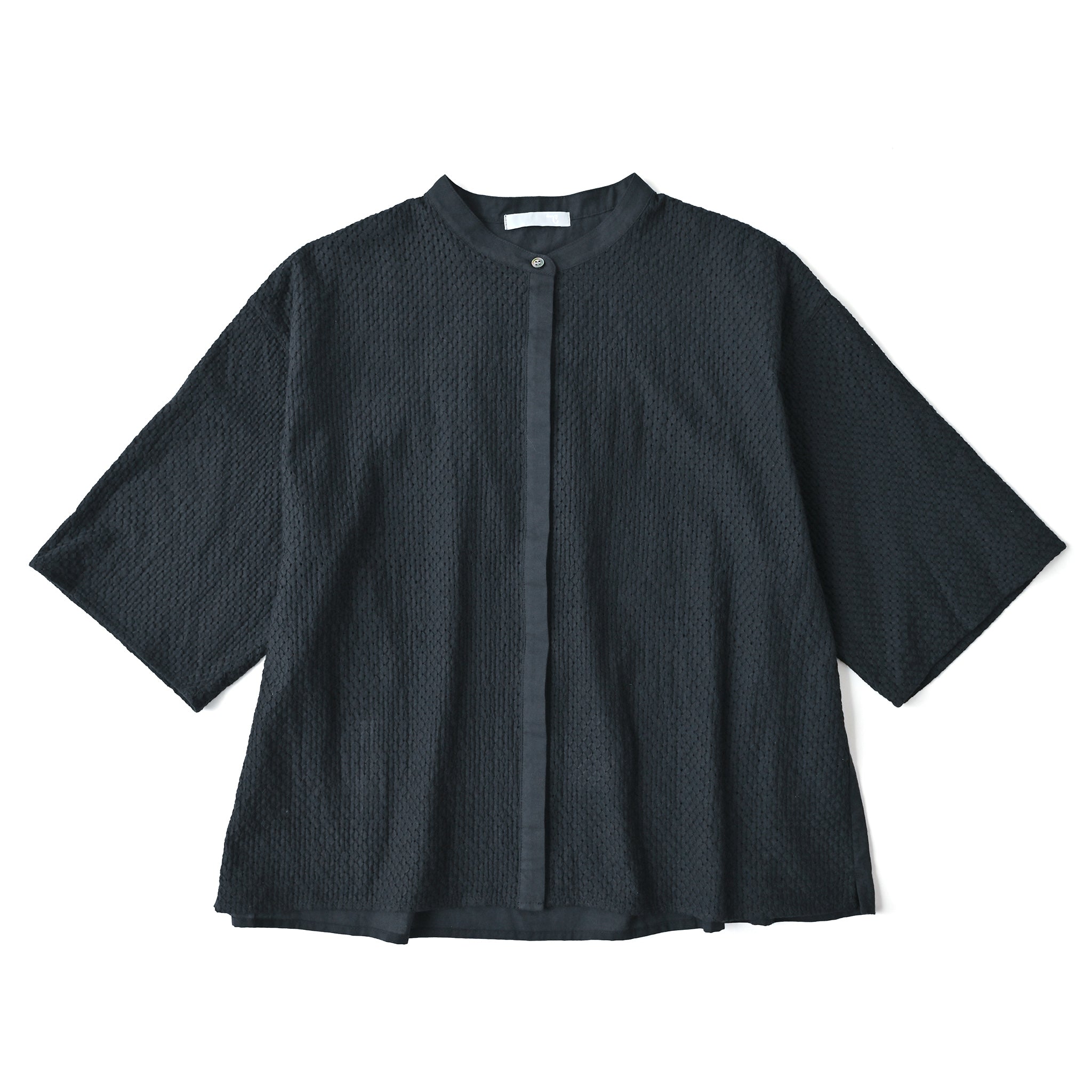 レースコンビブラウス 6分袖