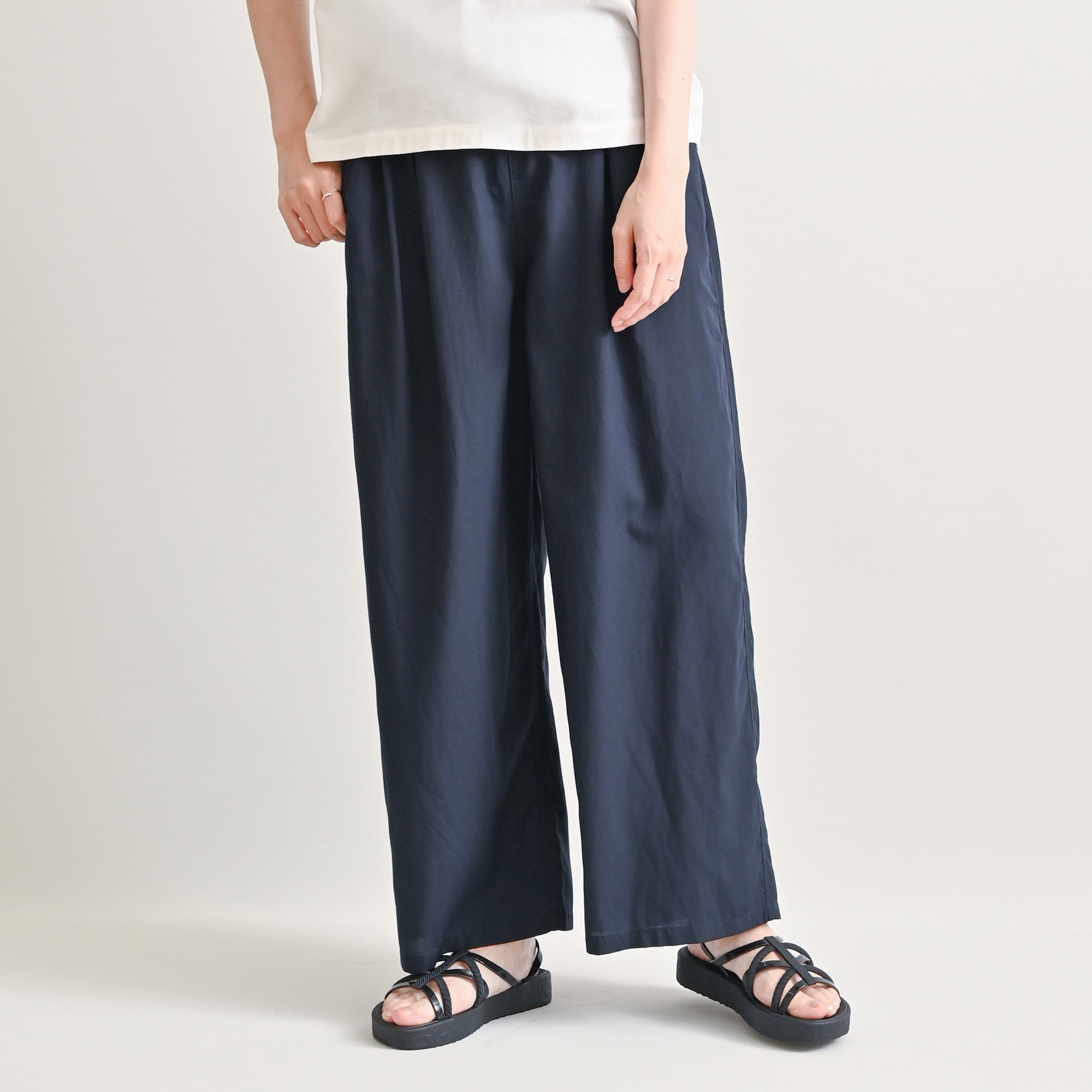 スラブポプリンパンツ