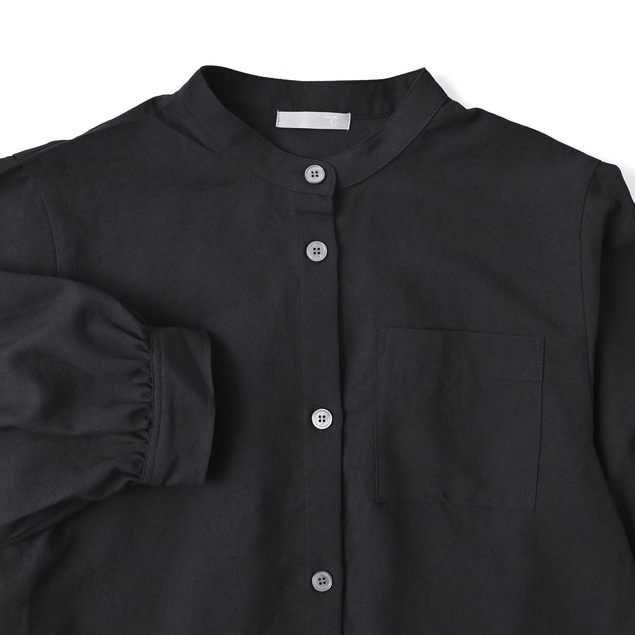 ポリリネンクロスブラウス 7分袖