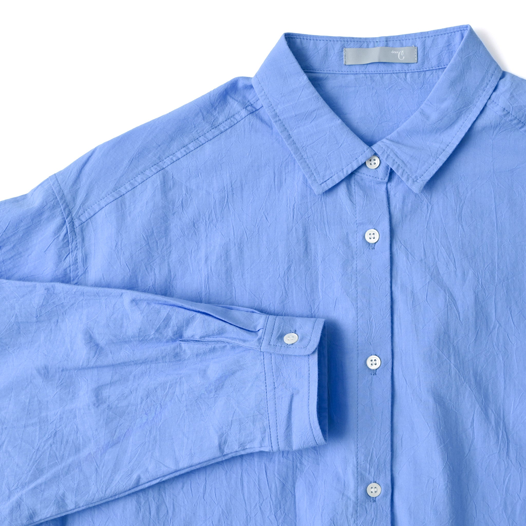 ドロストコットンブラウス 長袖