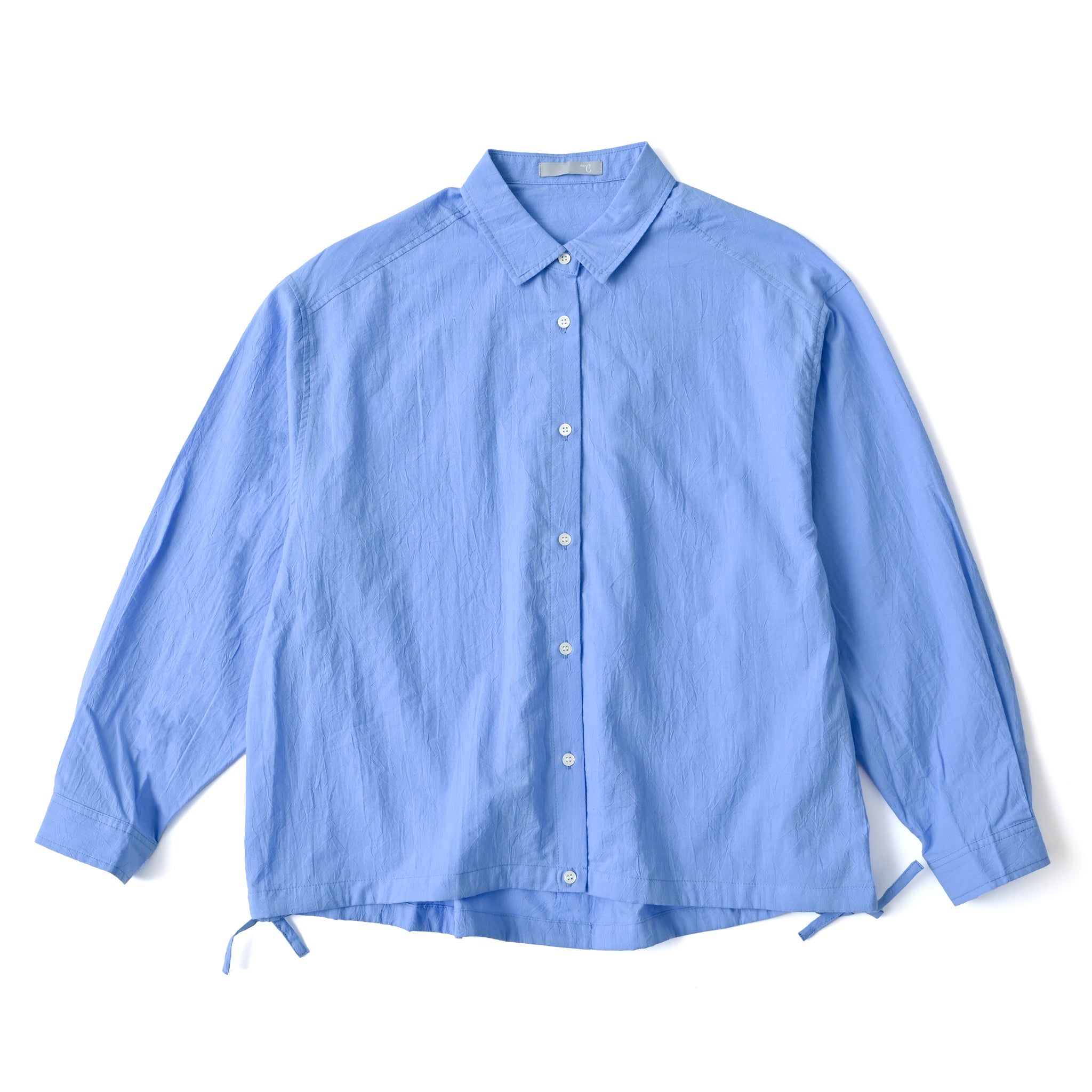 ドロストコットンブラウス 長袖