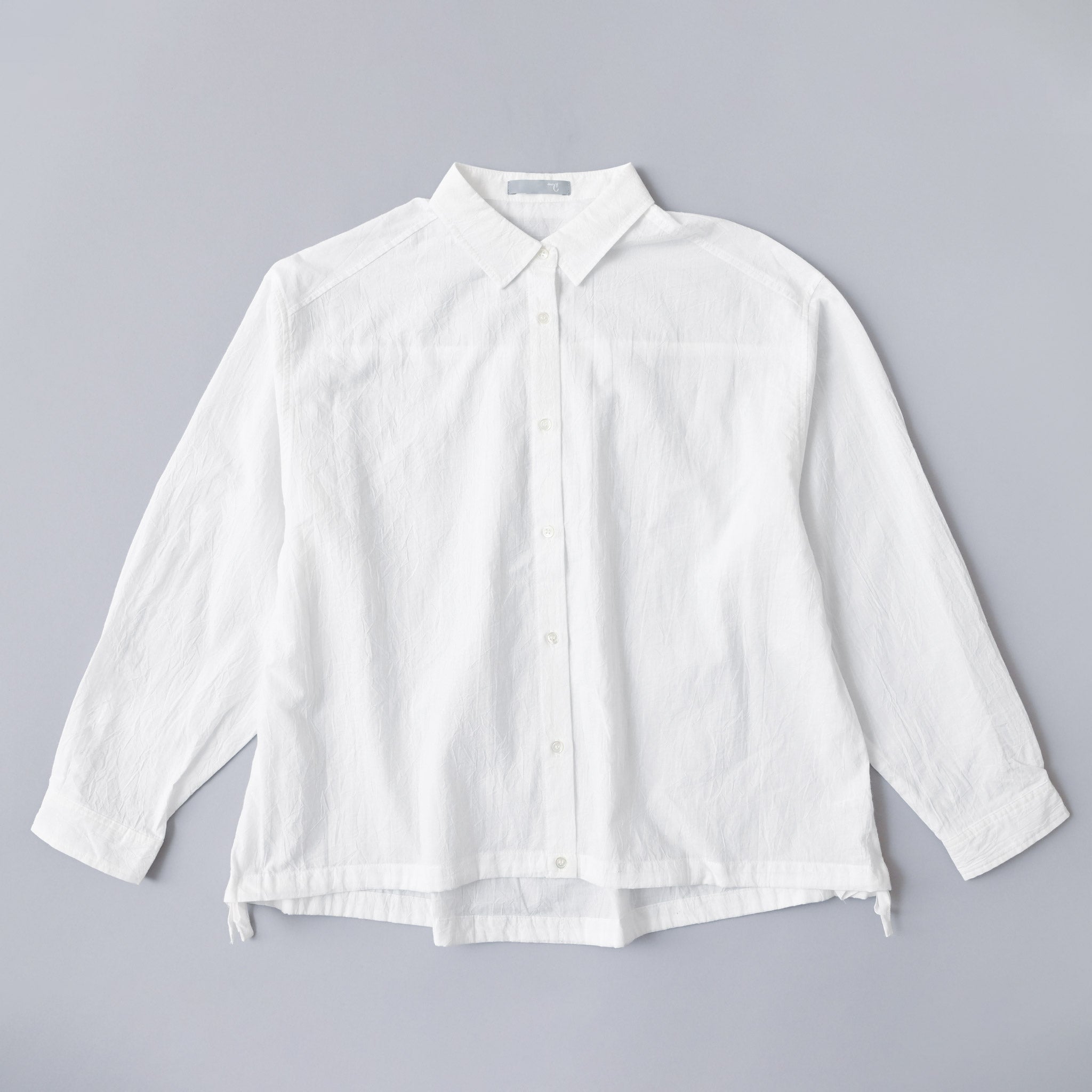 ドロストコットンブラウス 長袖