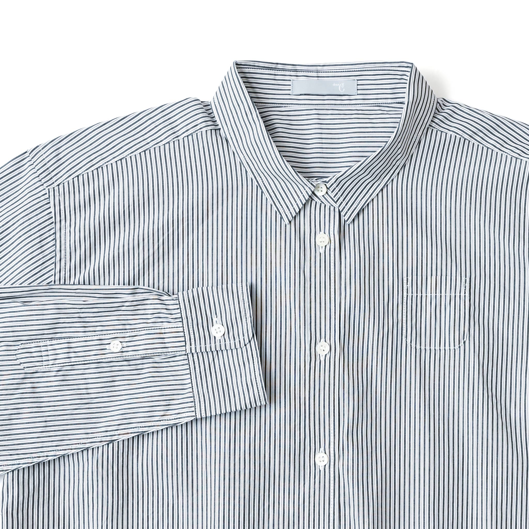 スタンダードストライプブラウス 長袖