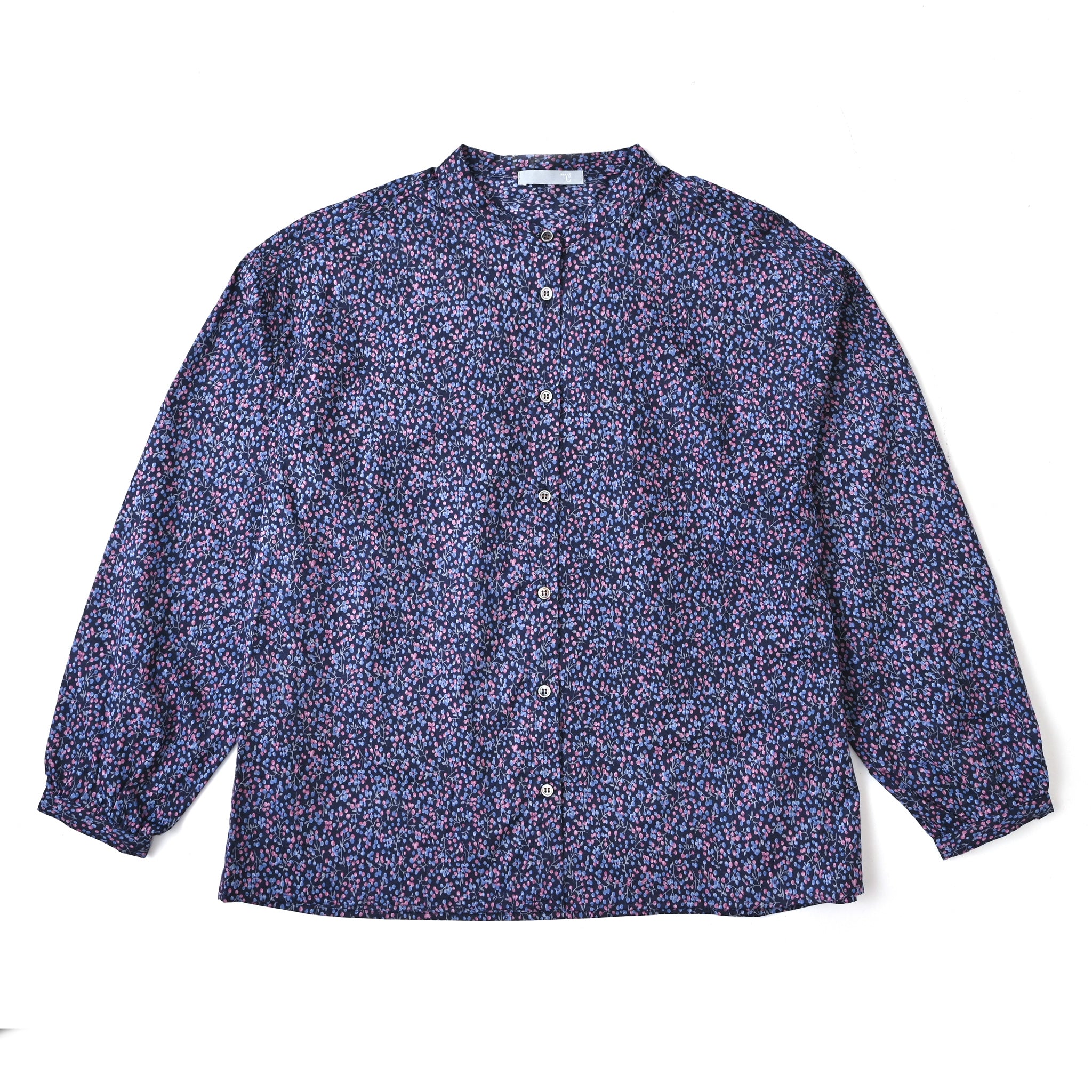 ドットフラワーブラウス 長袖