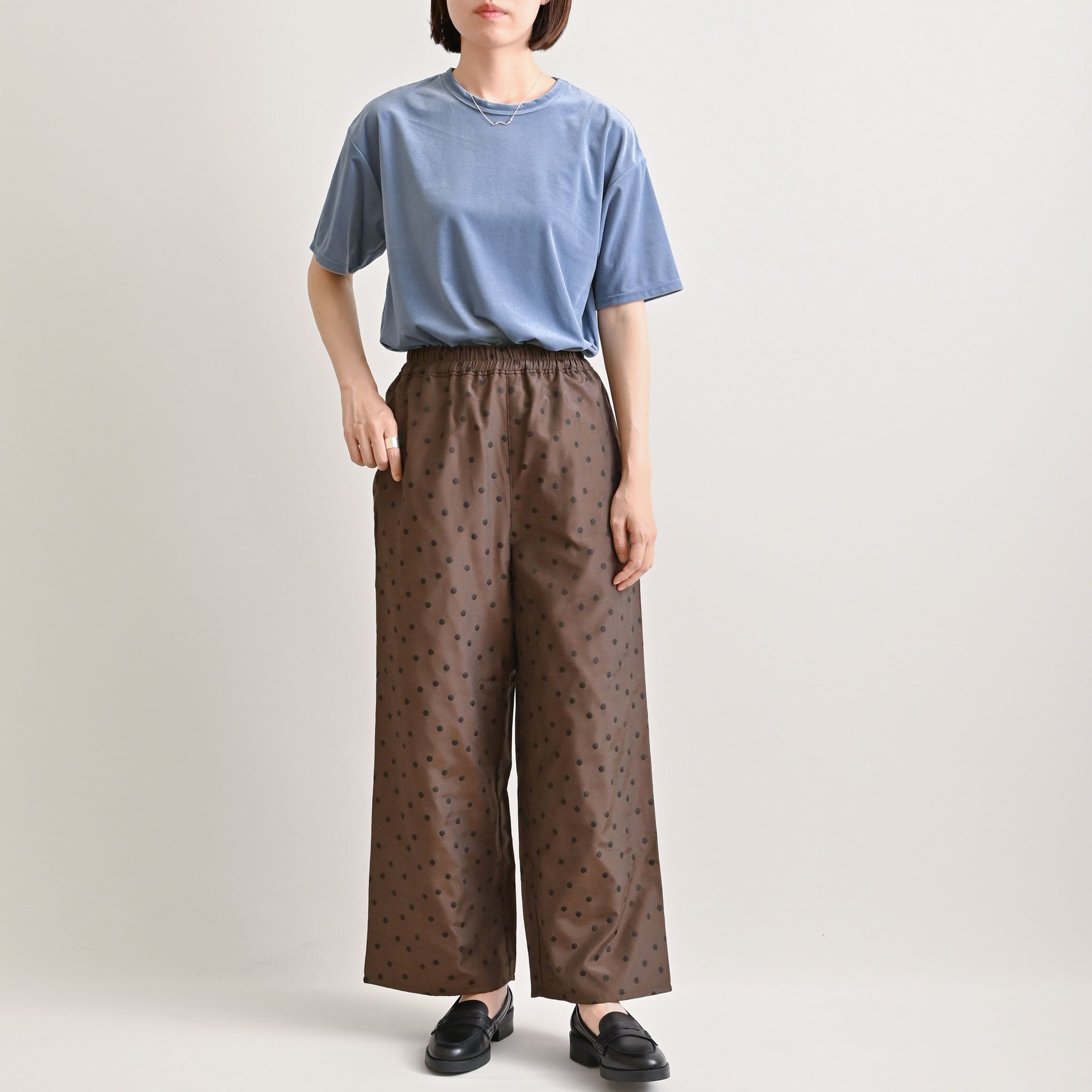 ドットジャガードパンツ