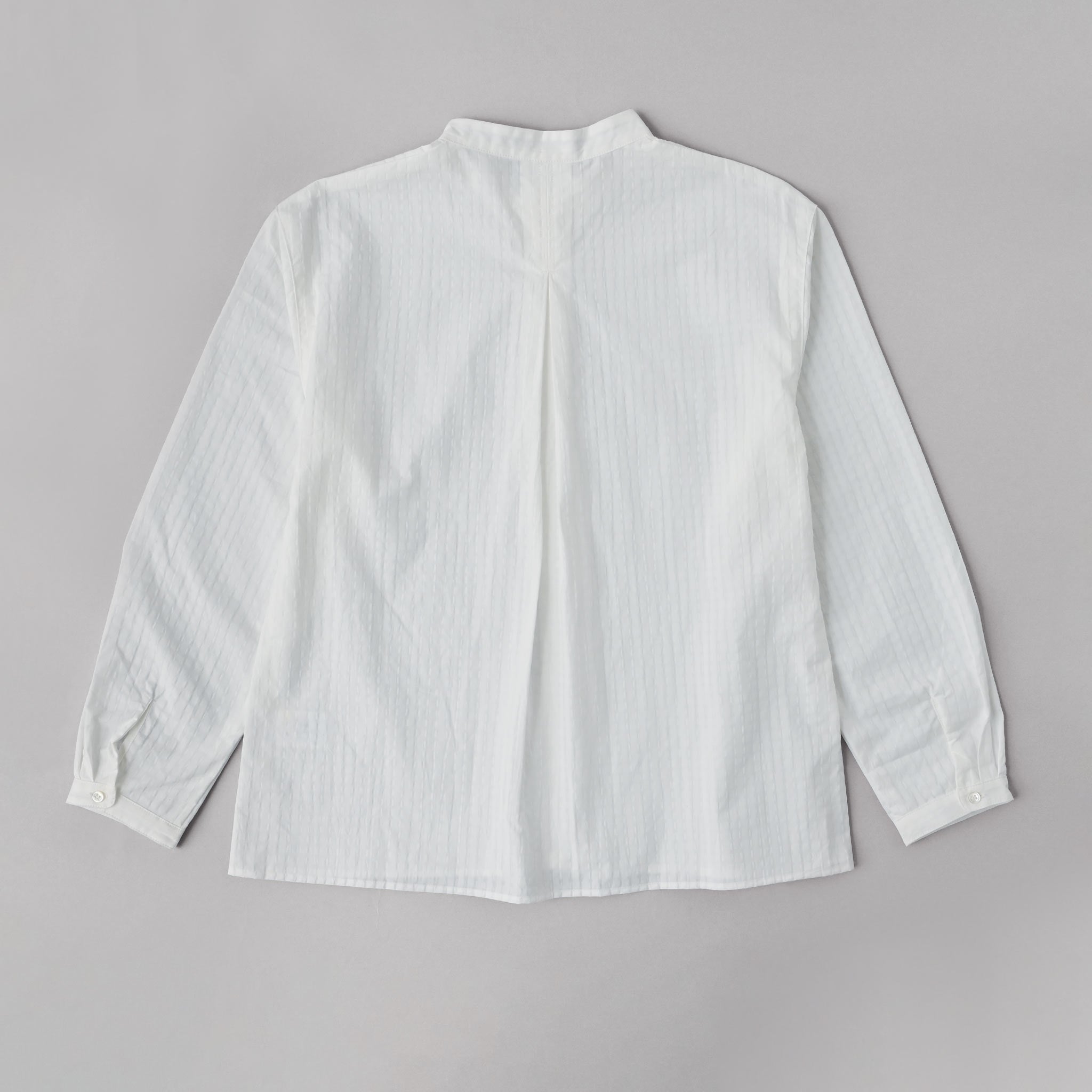 コットンシャドーギンガムブラウス 長袖