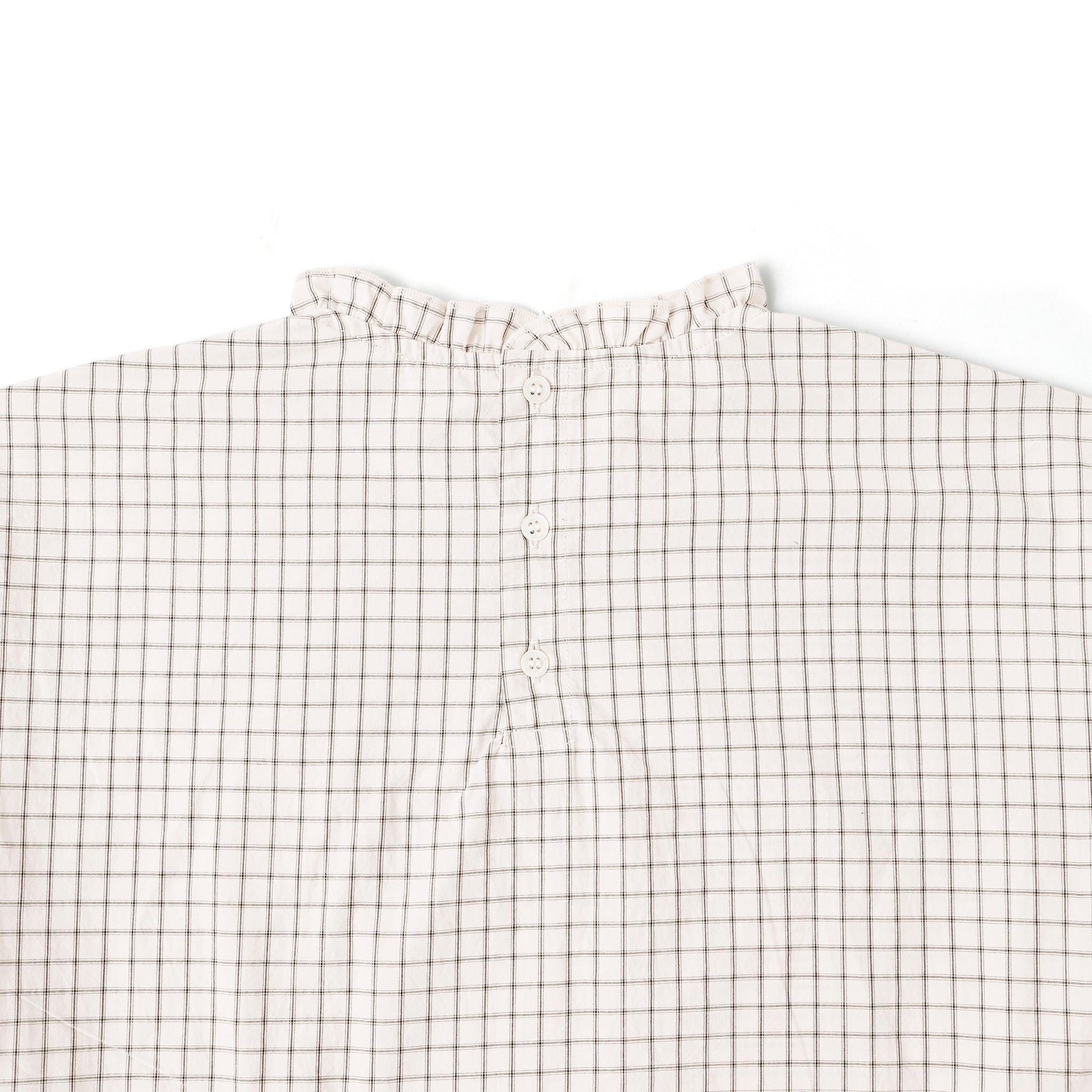 フリルチェックプルオーバー 長袖