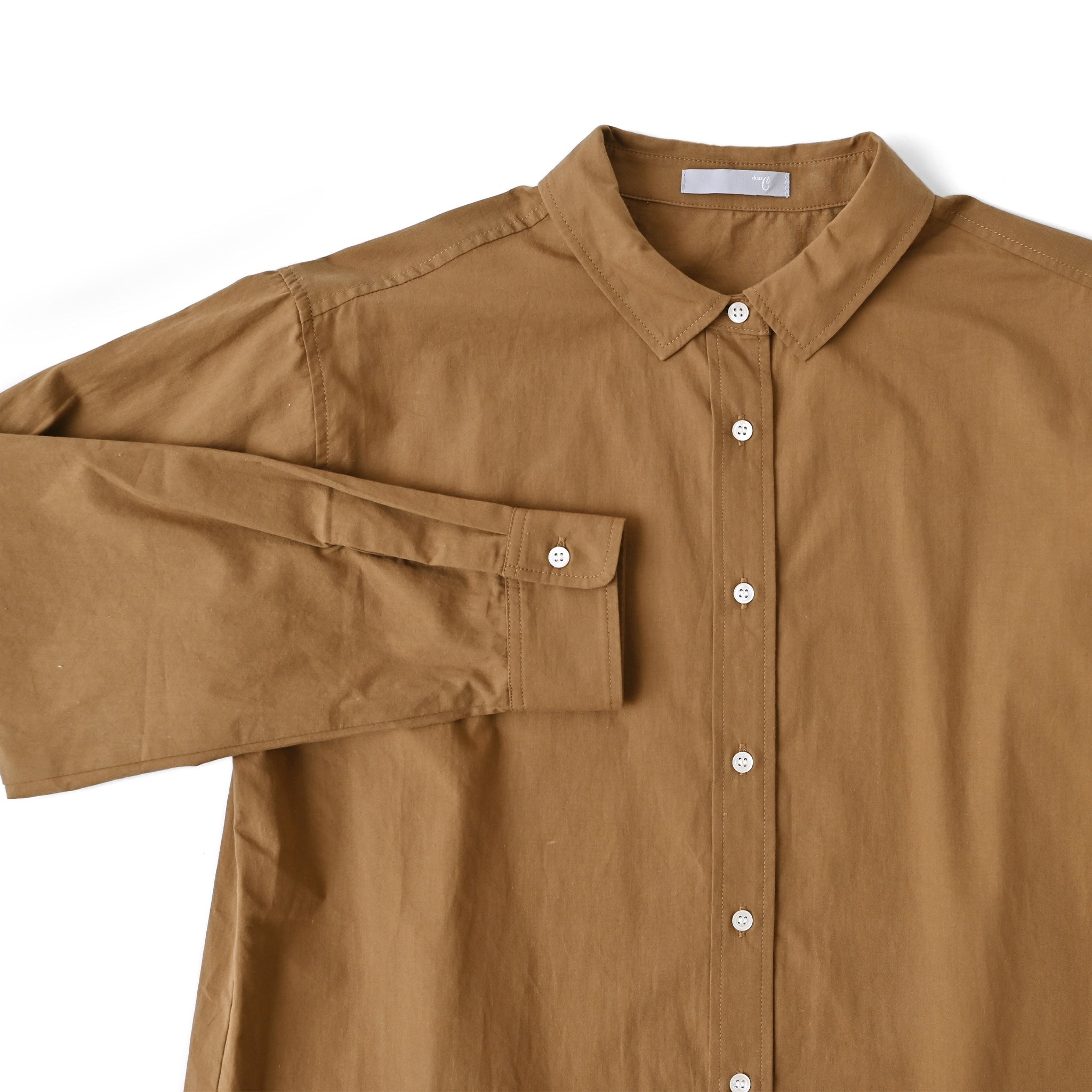 ブロードワッシャーブラウス 長袖