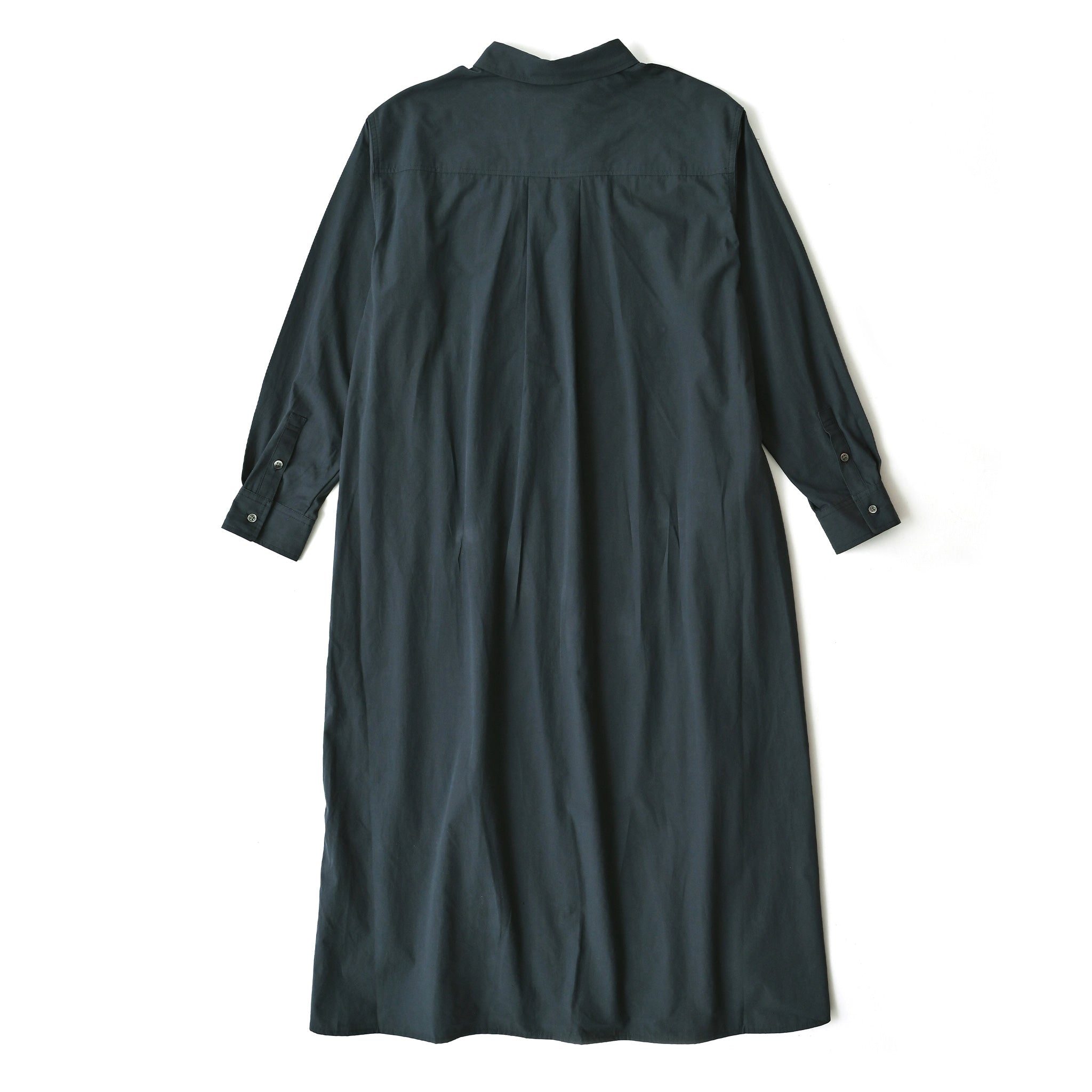 ブロードワッシャーワンピース 長袖