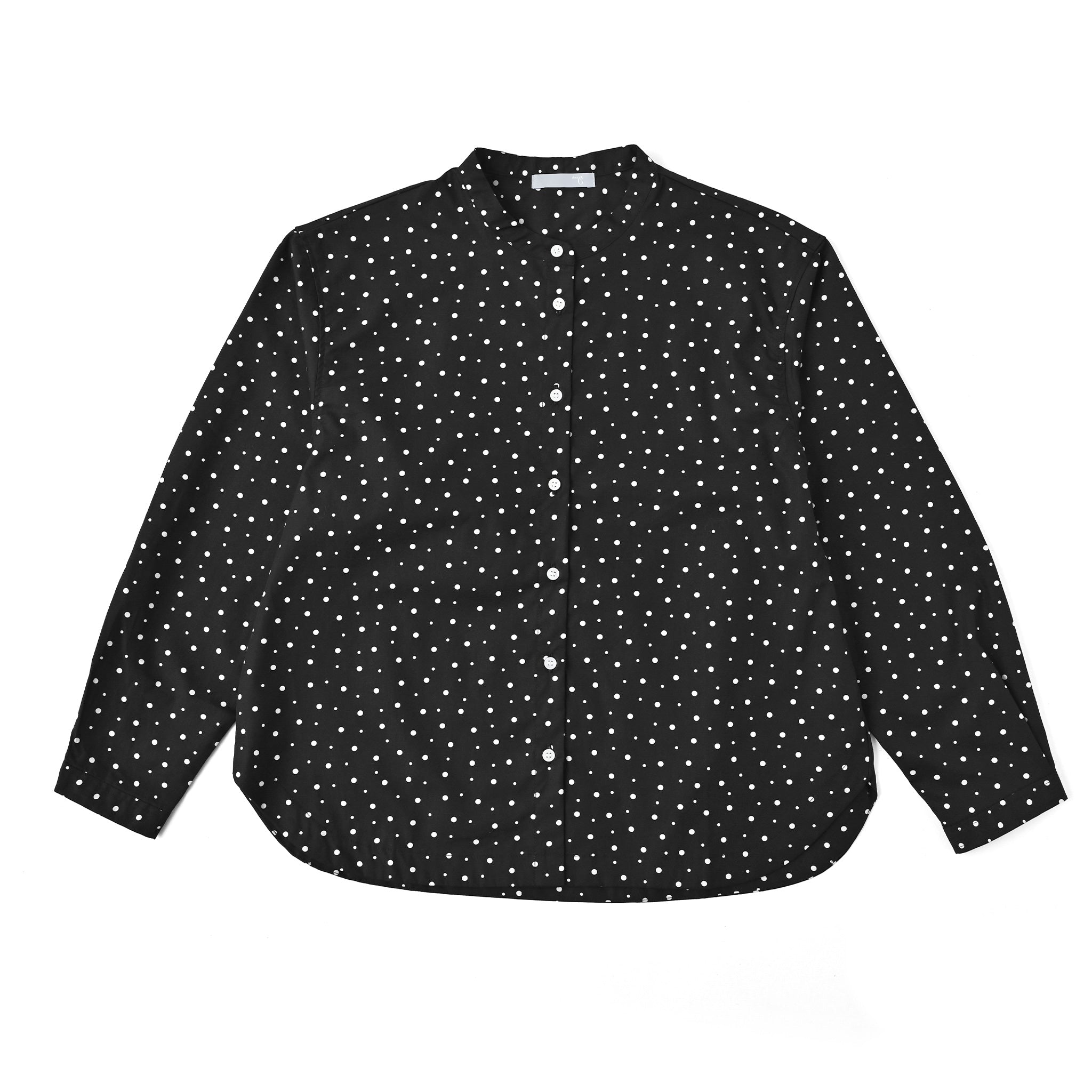 コットンドットブラウス 長袖