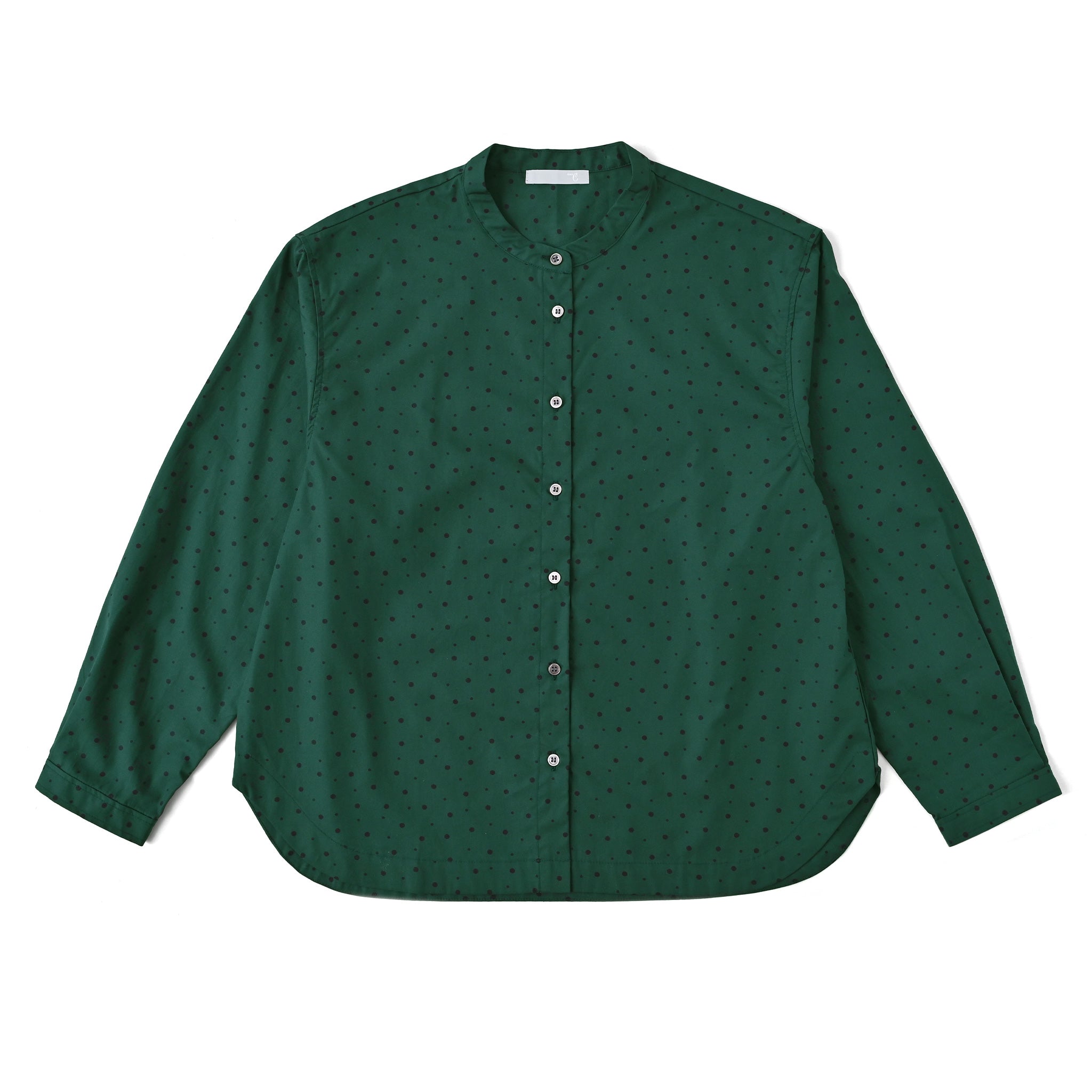 コットンドットブラウス 長袖