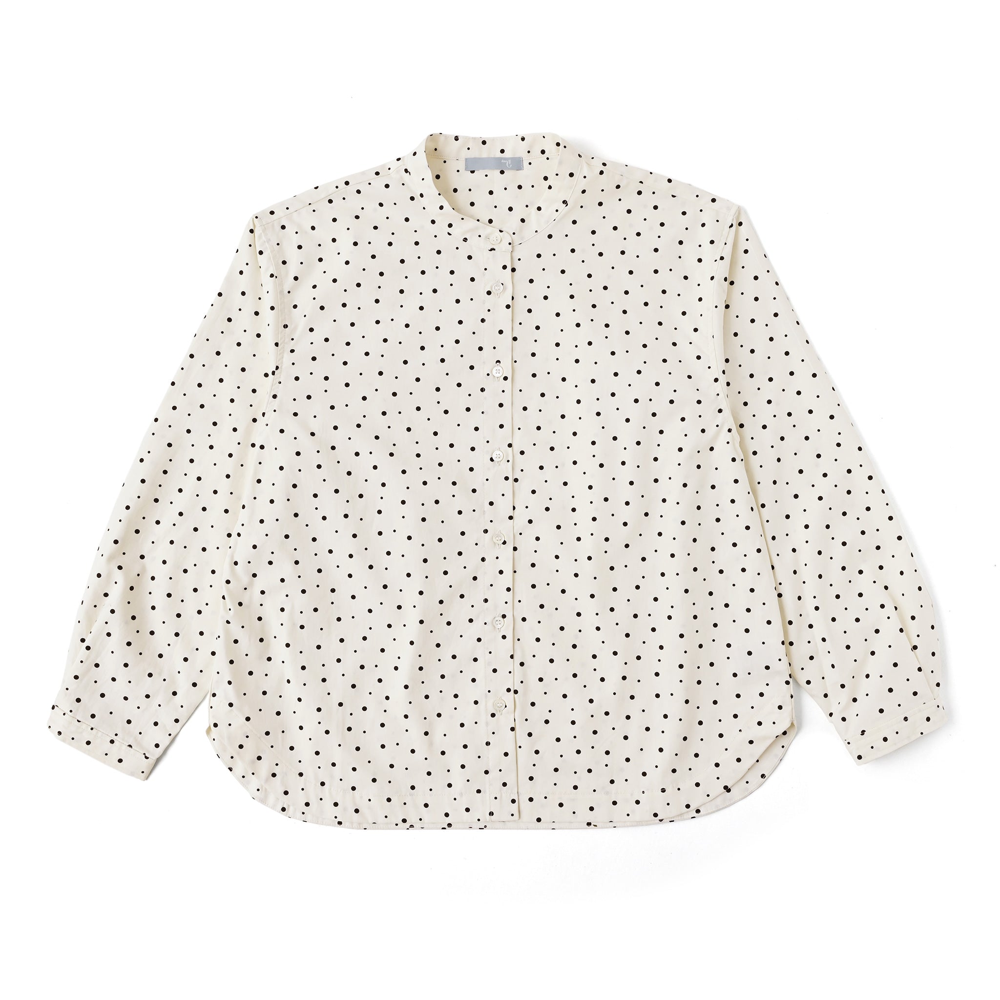 コットンドットブラウス 長袖