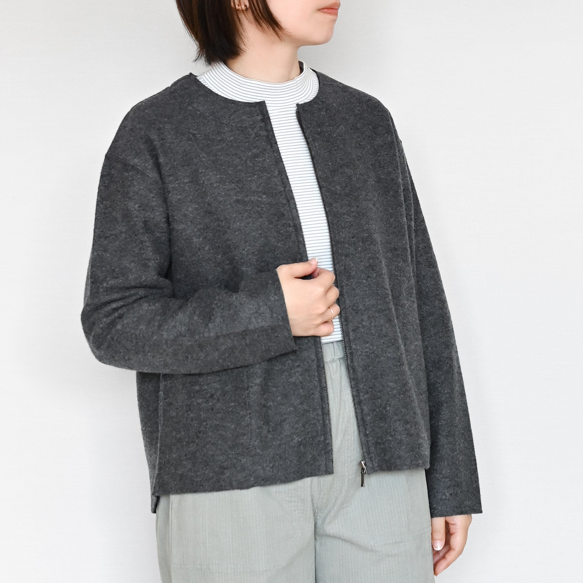 ウールリングカットジャケット 長袖