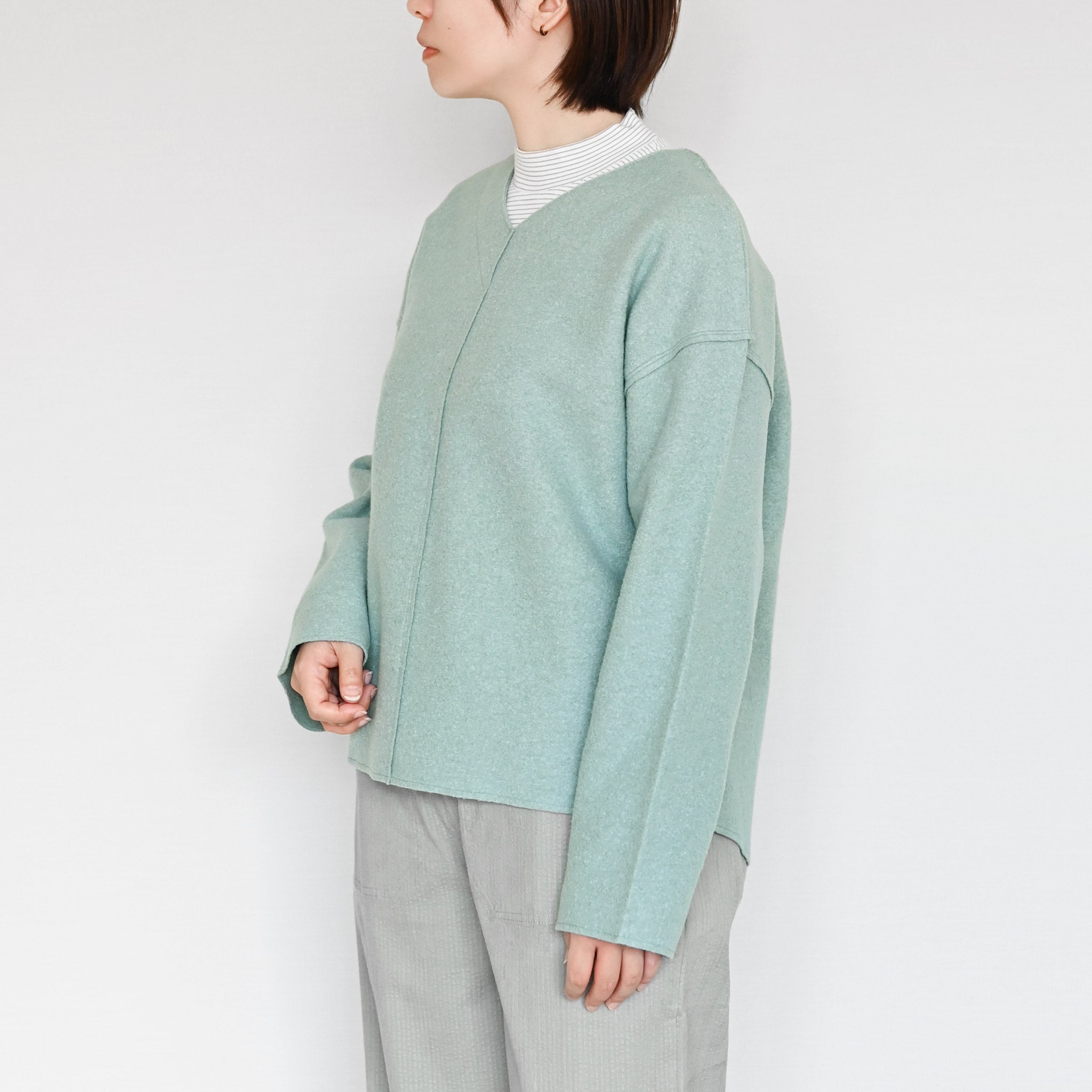 ウールリングカットプルオーバー 長袖