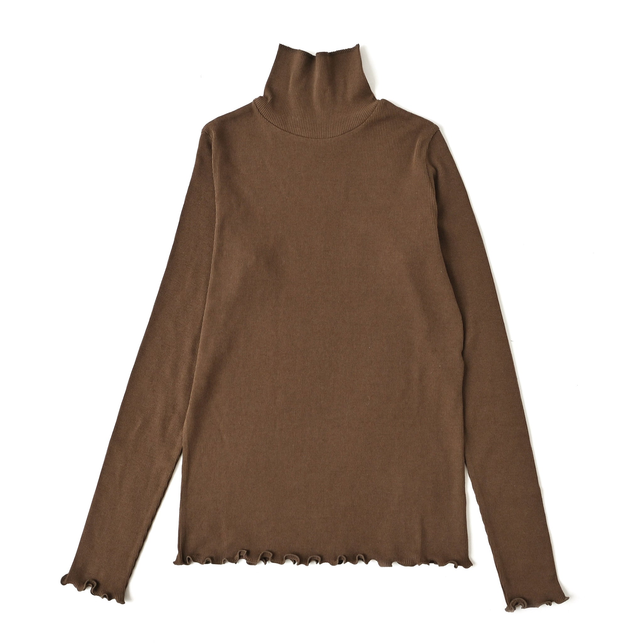 コットンウールテレコタートルネックプルオーバー 長袖