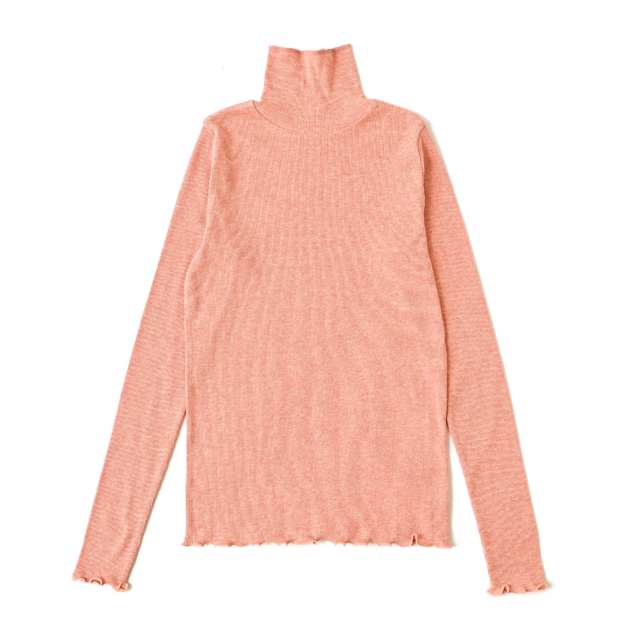 コットンウールテレコタートルネックプルオーバー 長袖