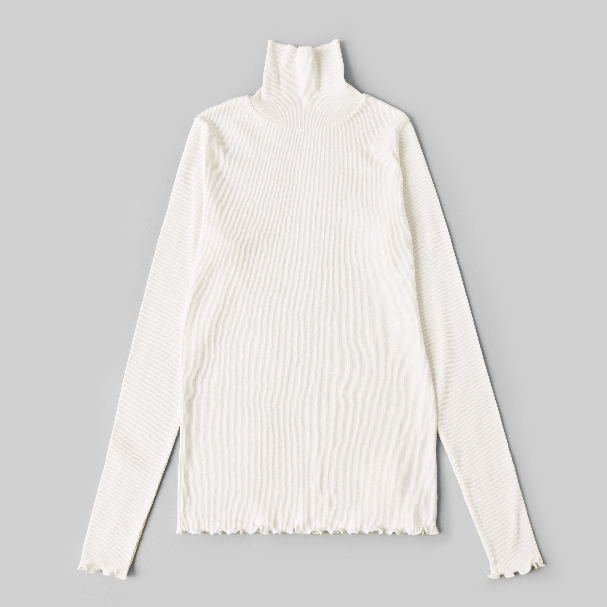 コットンウールテレコタートルネックプルオーバー 長袖