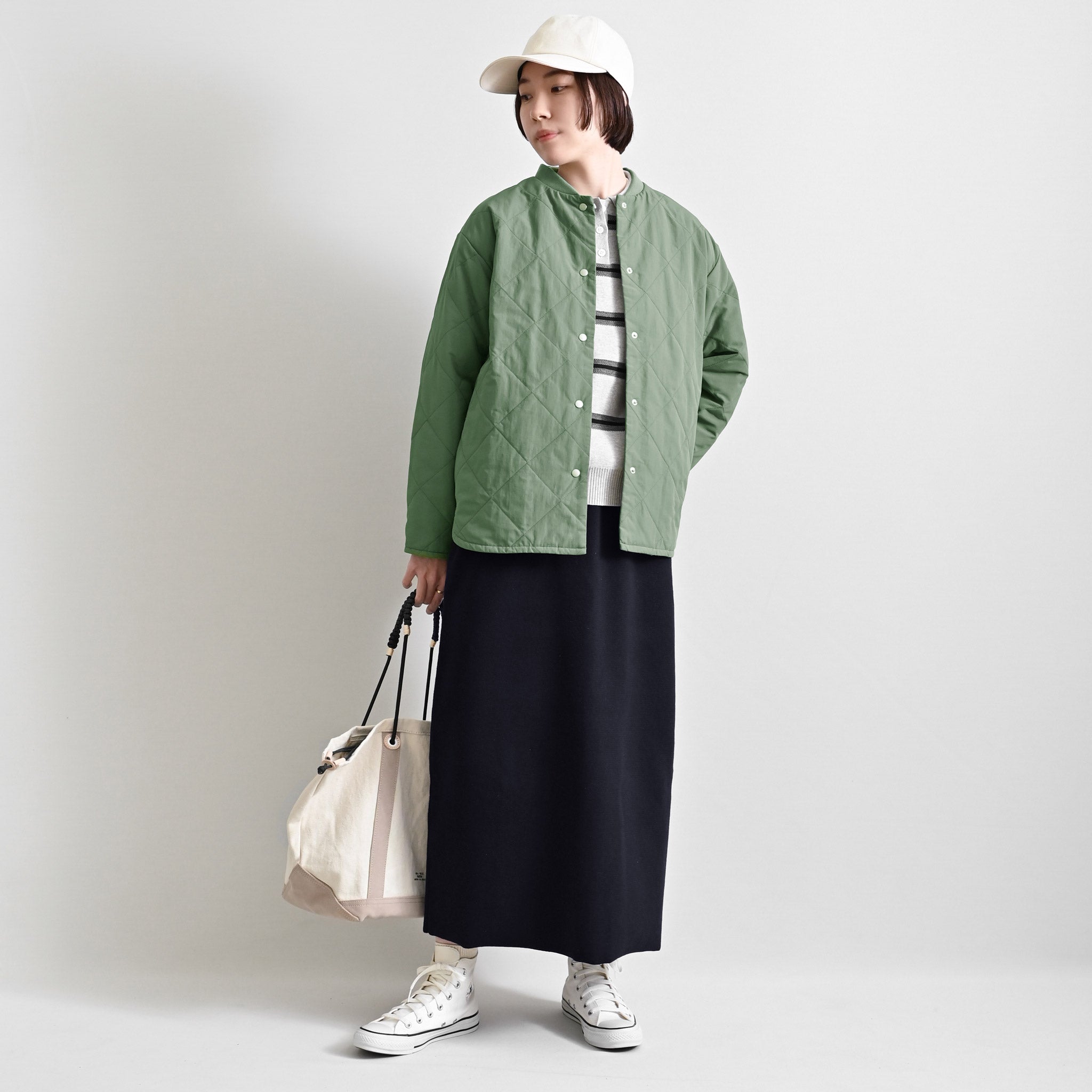 ハーフミラノニットスカート