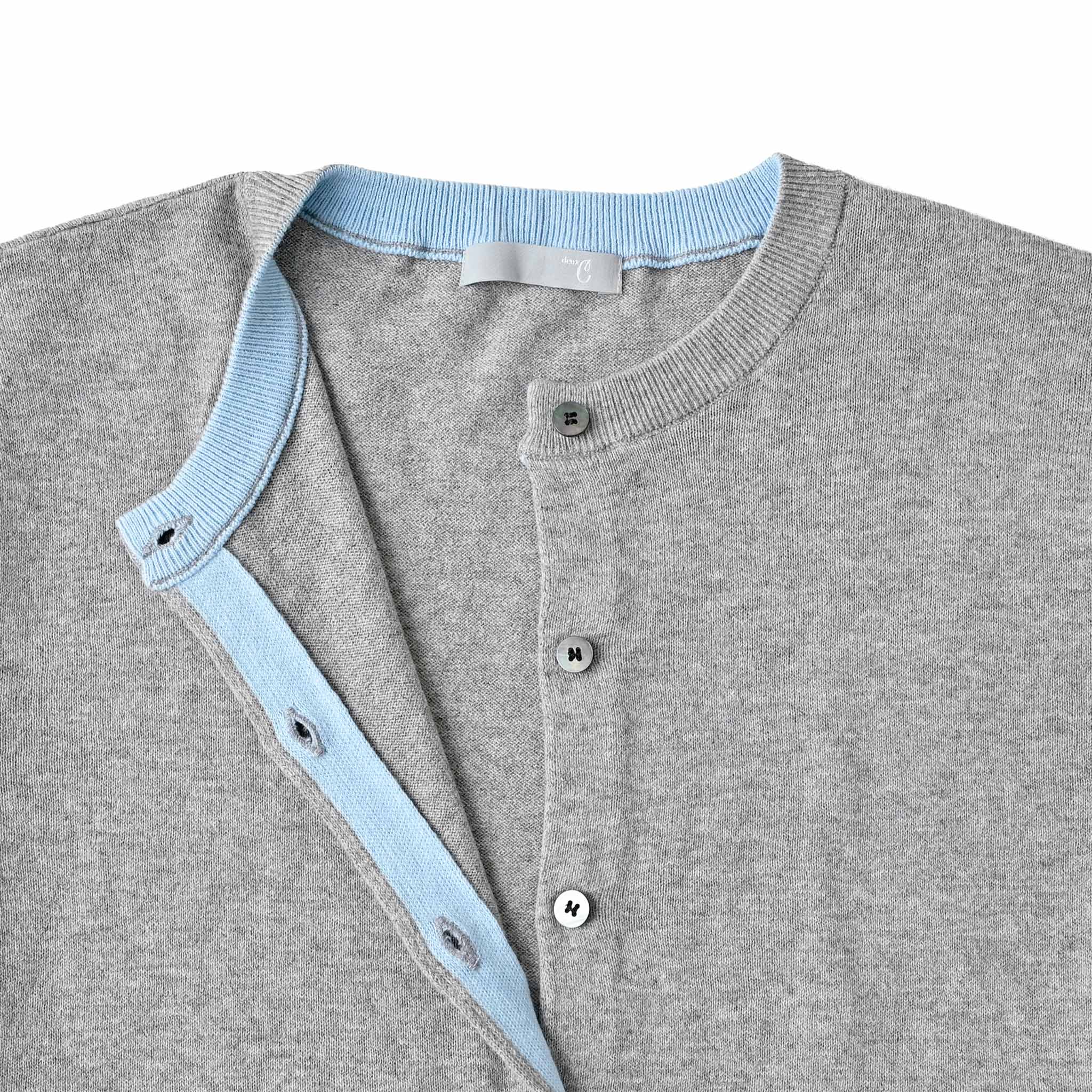 プレーンラインカーディガン 長袖 薄手