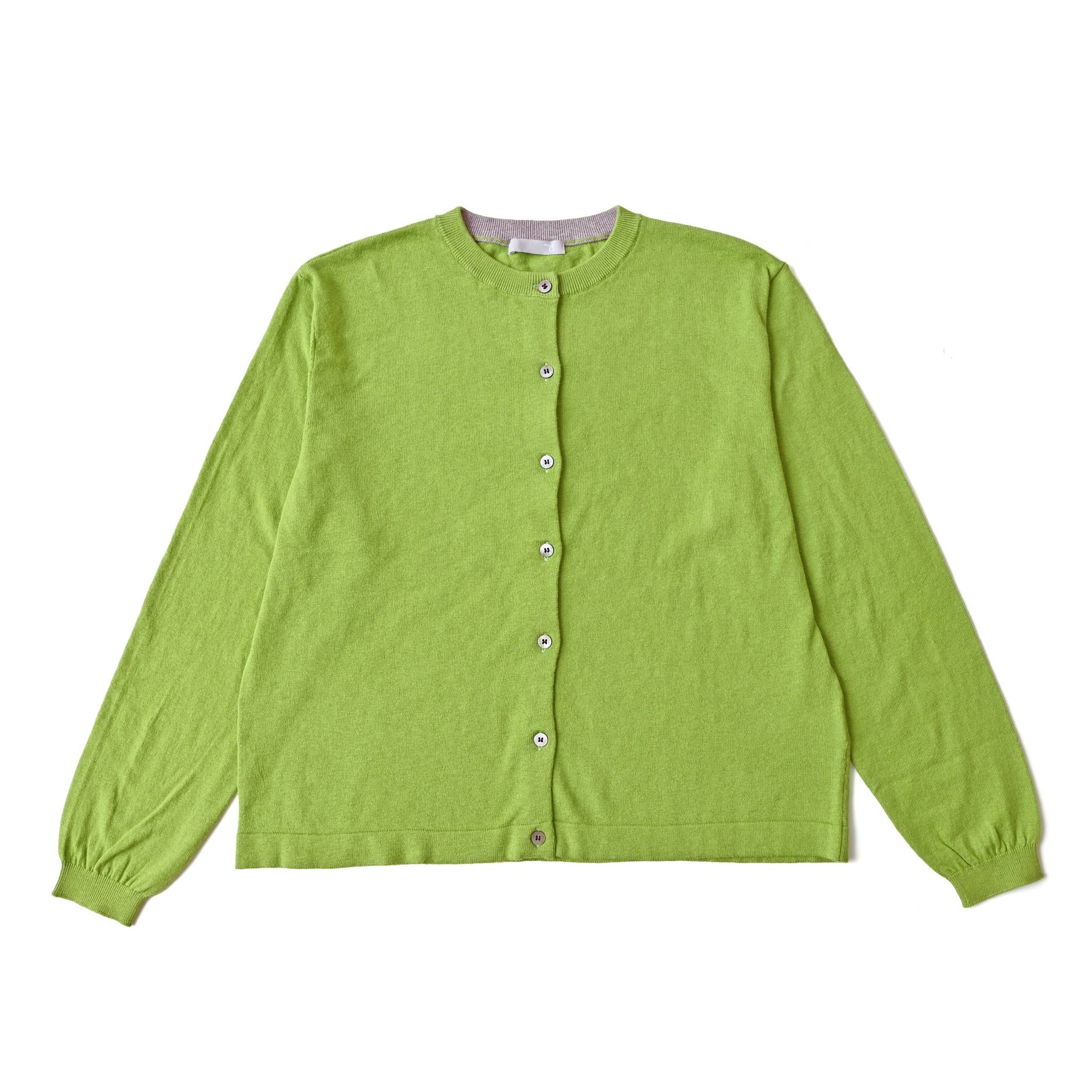 プレーンラインカーディガン 長袖 薄手