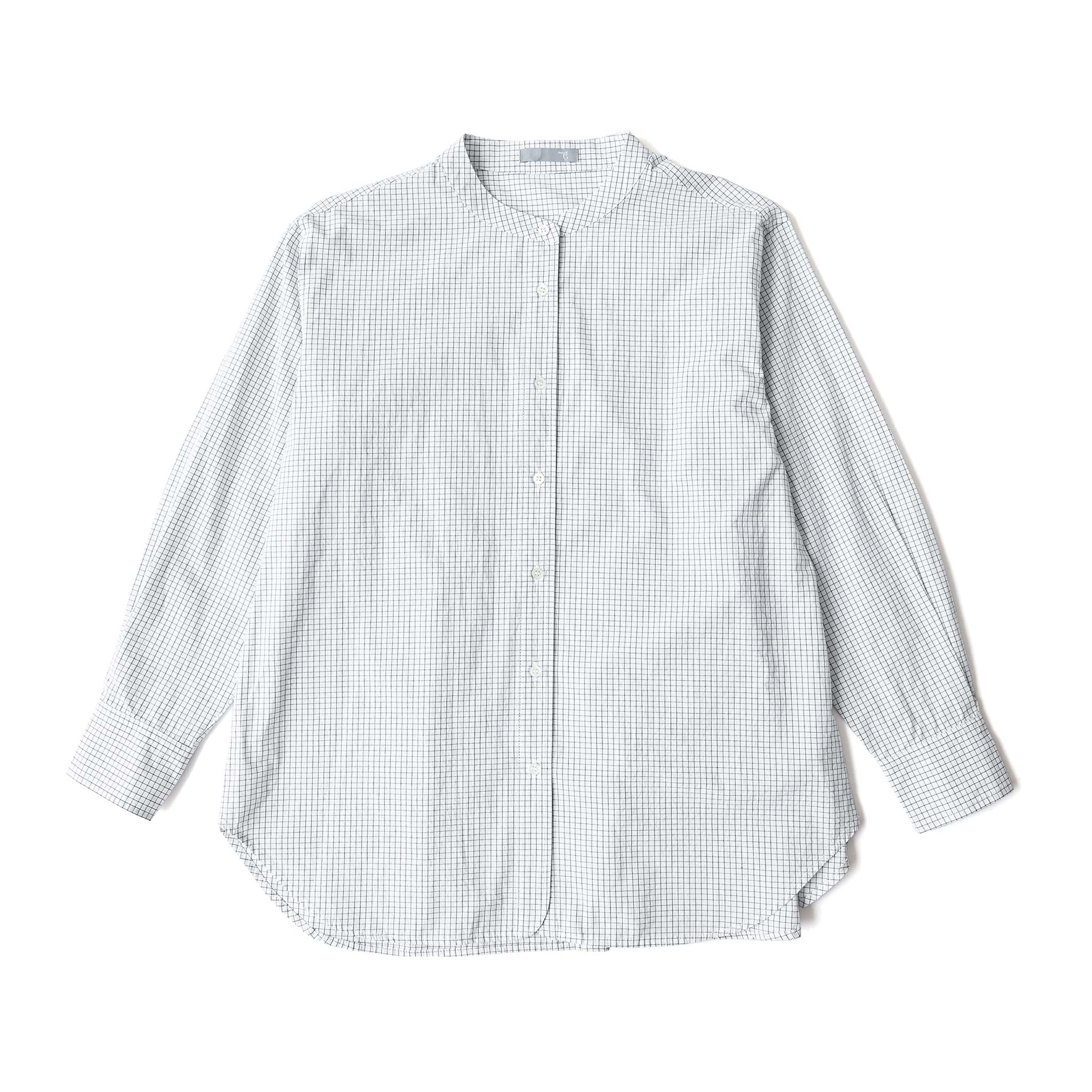 シンプルチェックブラウス 長袖