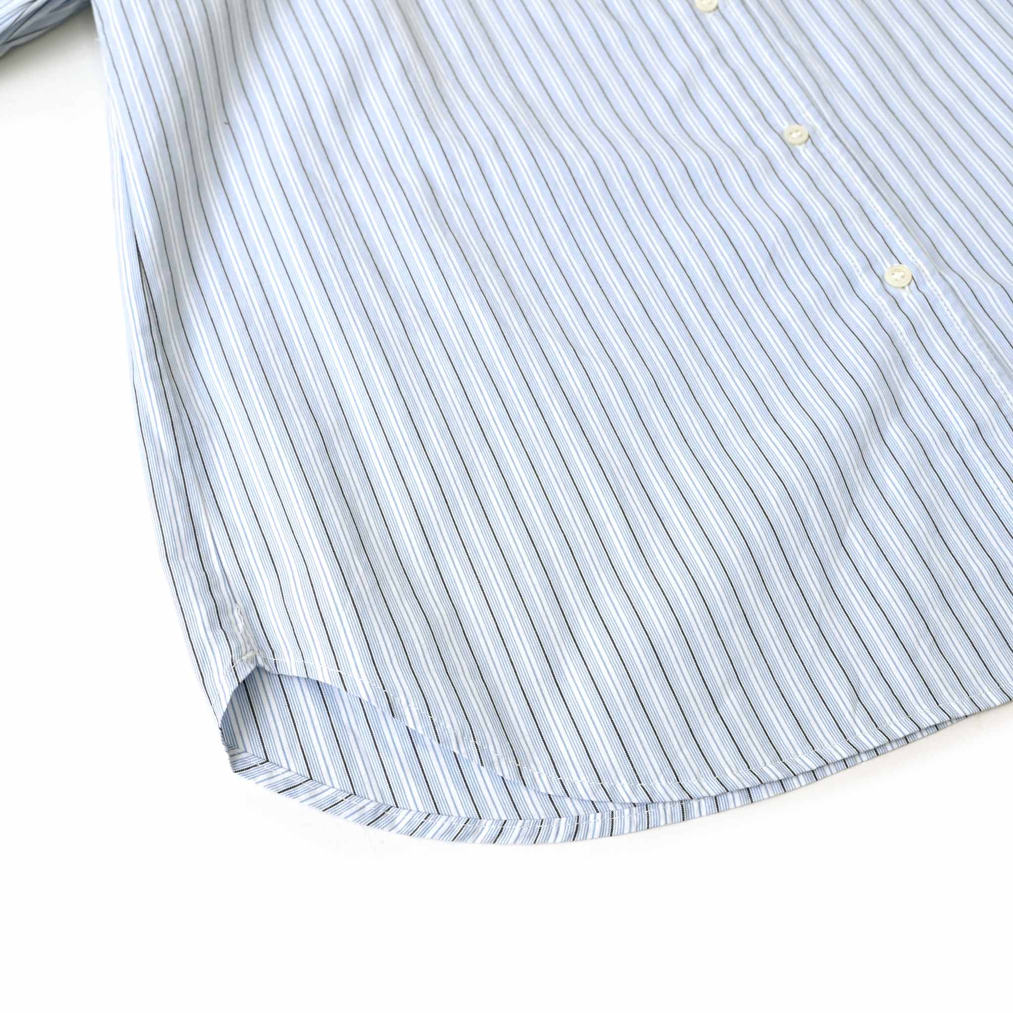 ブルーストライプブラウス 長袖