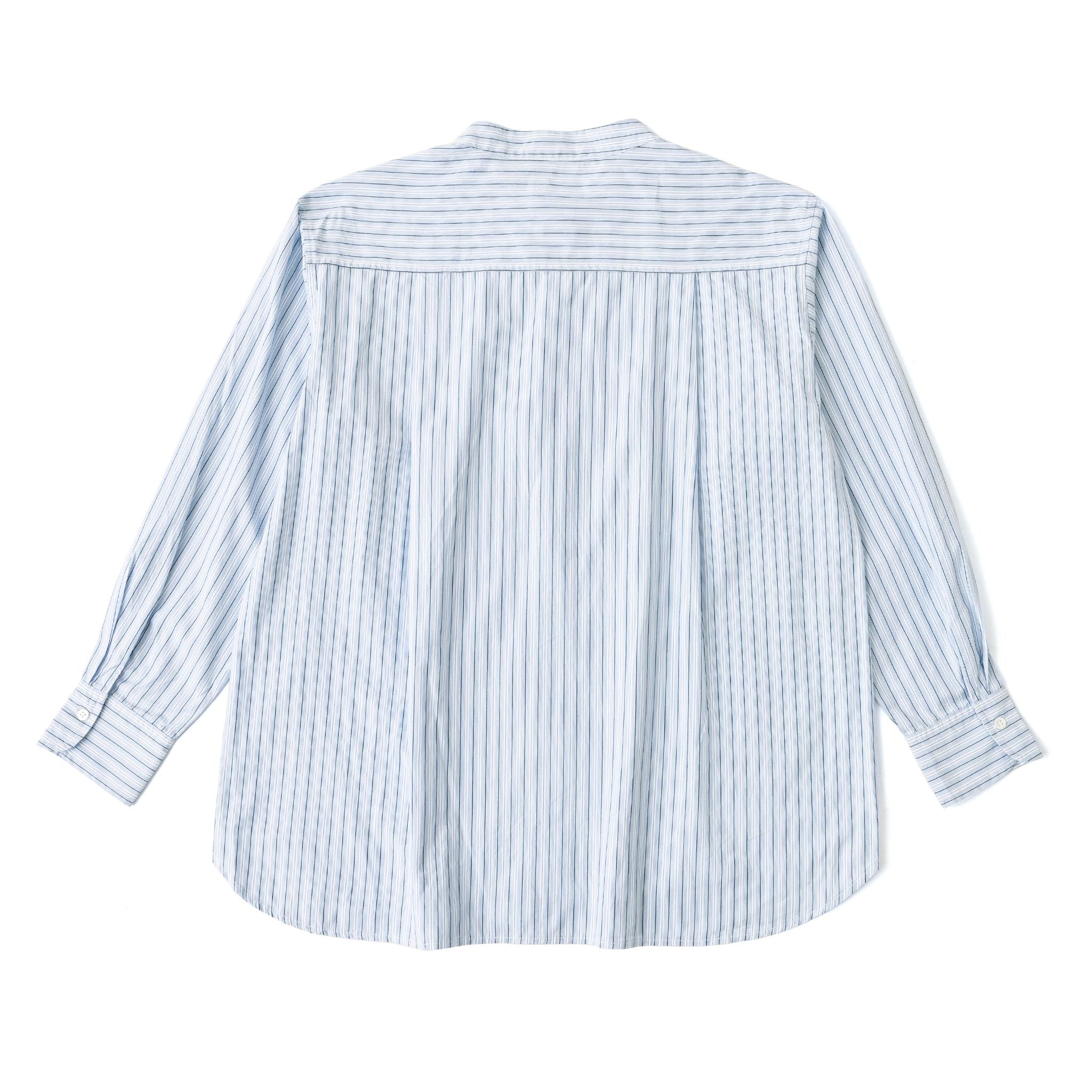 ブルーストライプブラウス 長袖