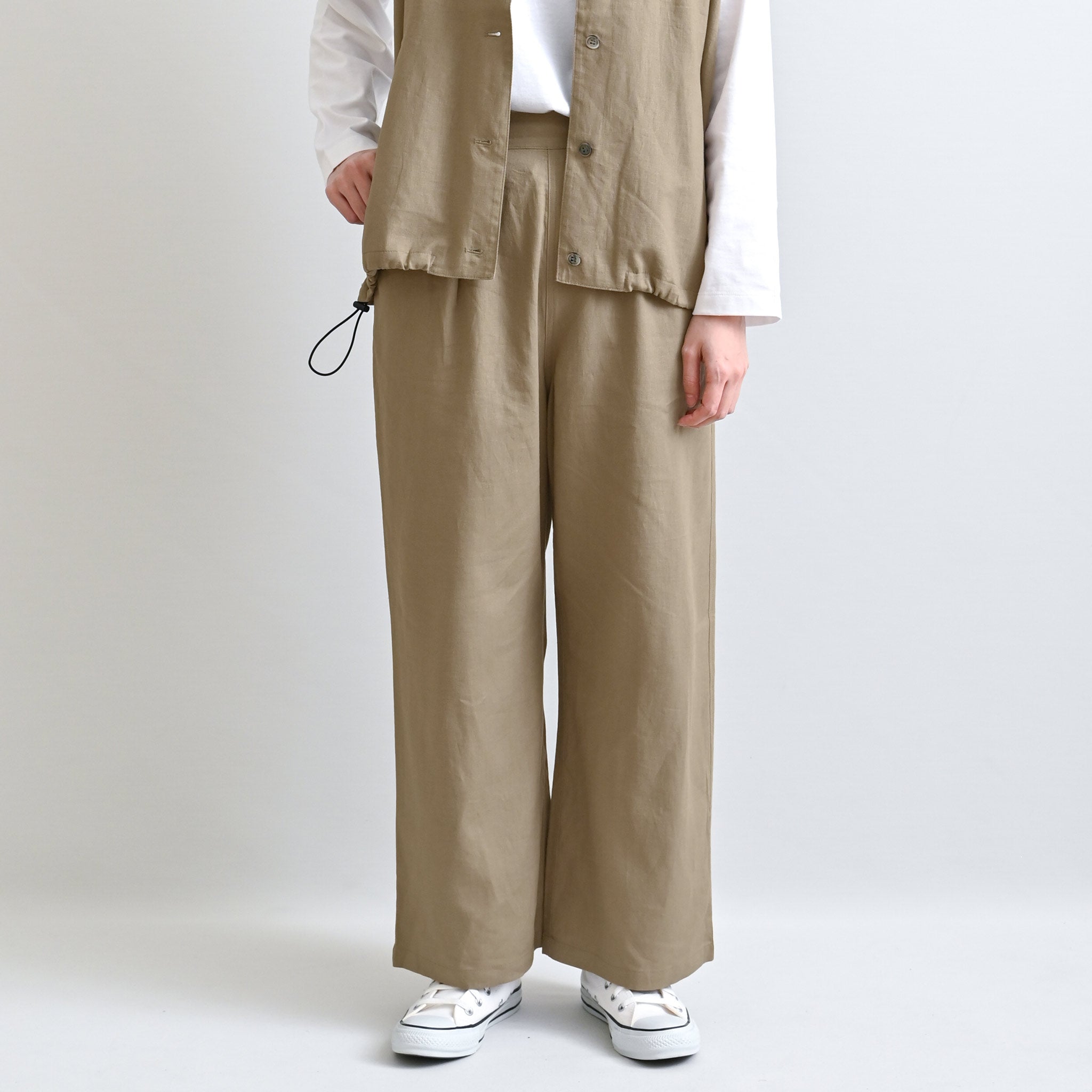 アサレーヨンセミワイドパンツ