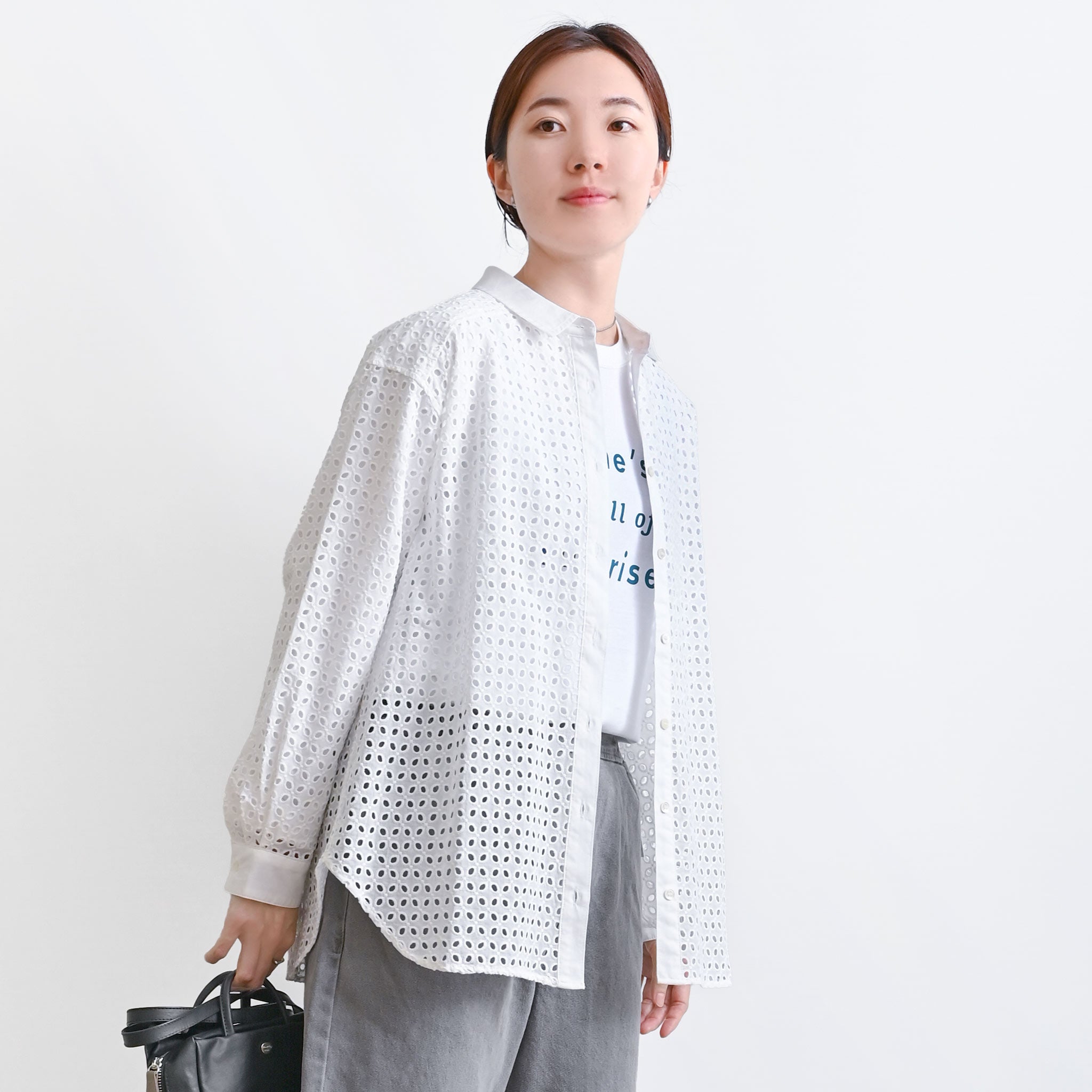 レースブラウス 長袖