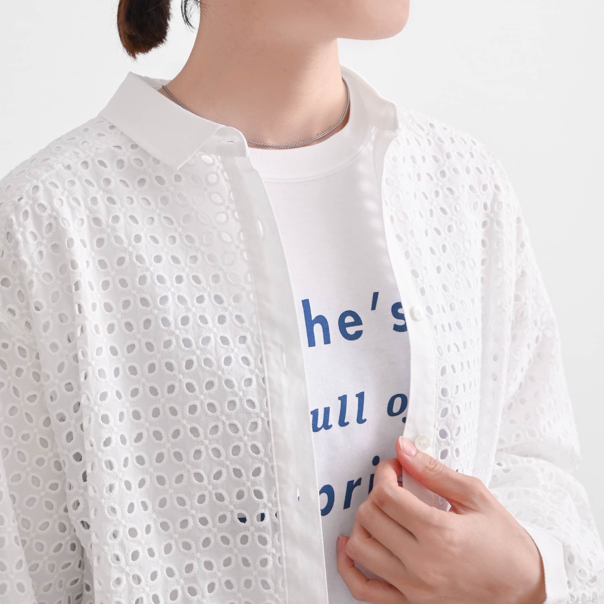 レースブラウス 長袖