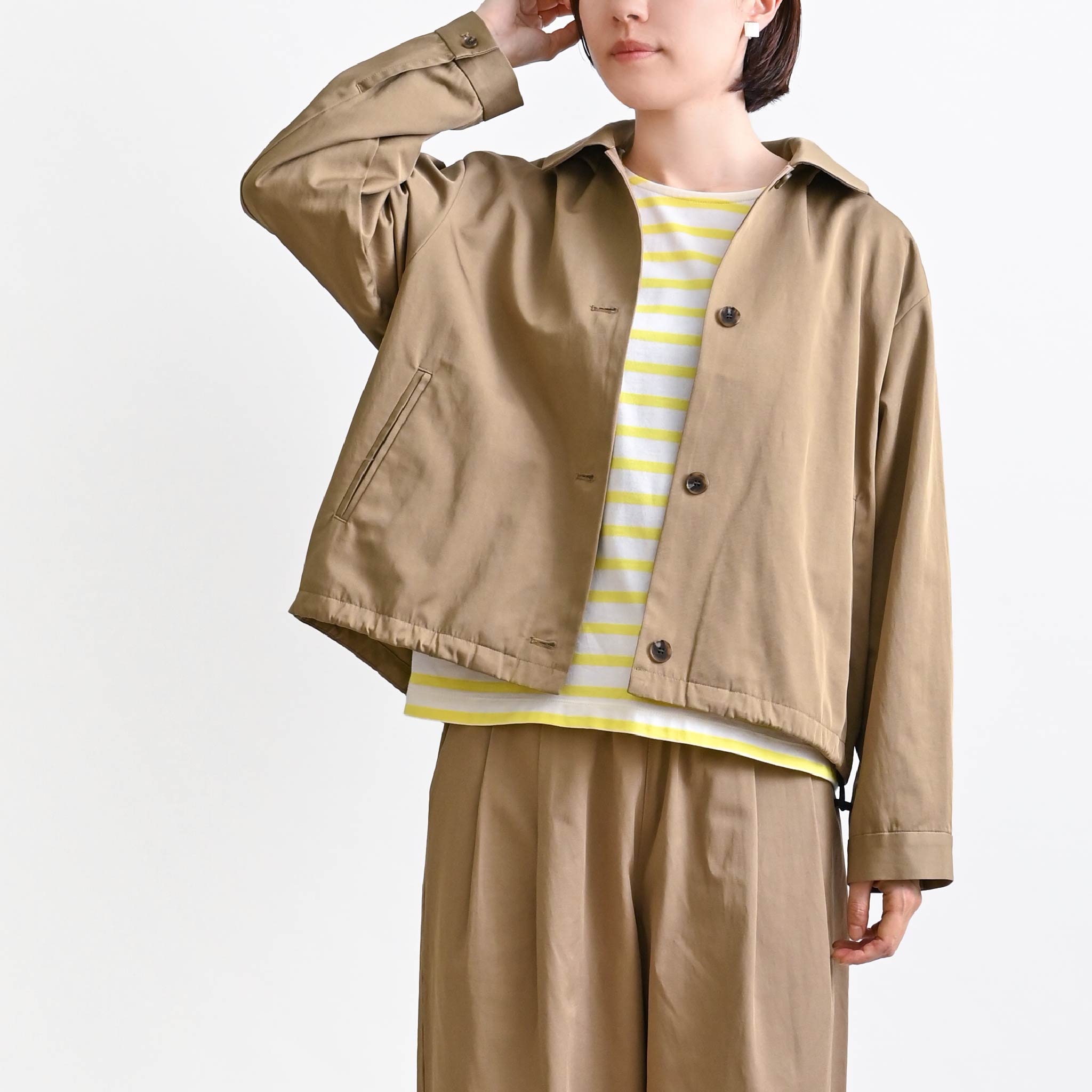 TCツイルジャケット フード付き 長袖