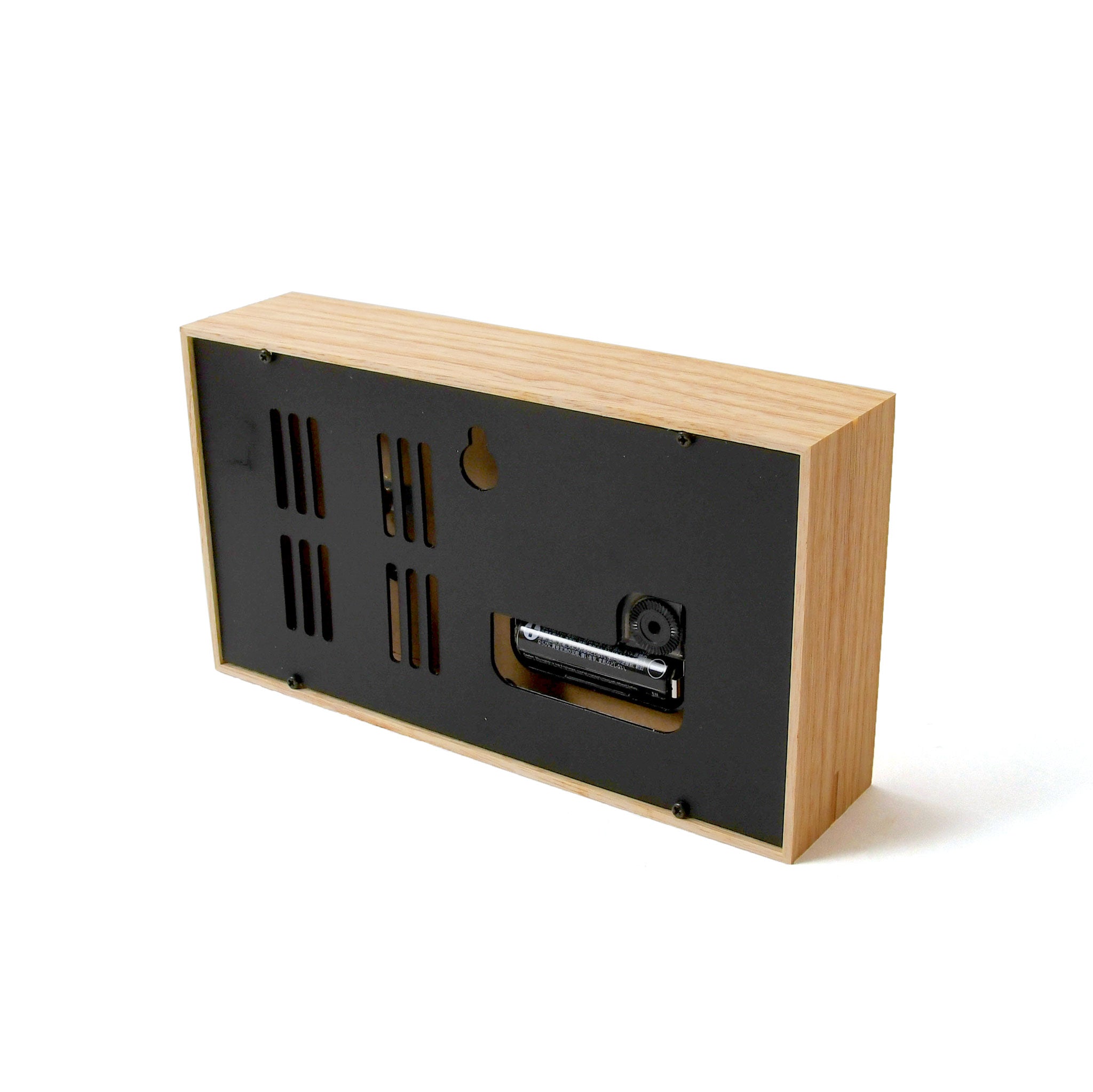 フレームクロック(温湿度計付置き時計)