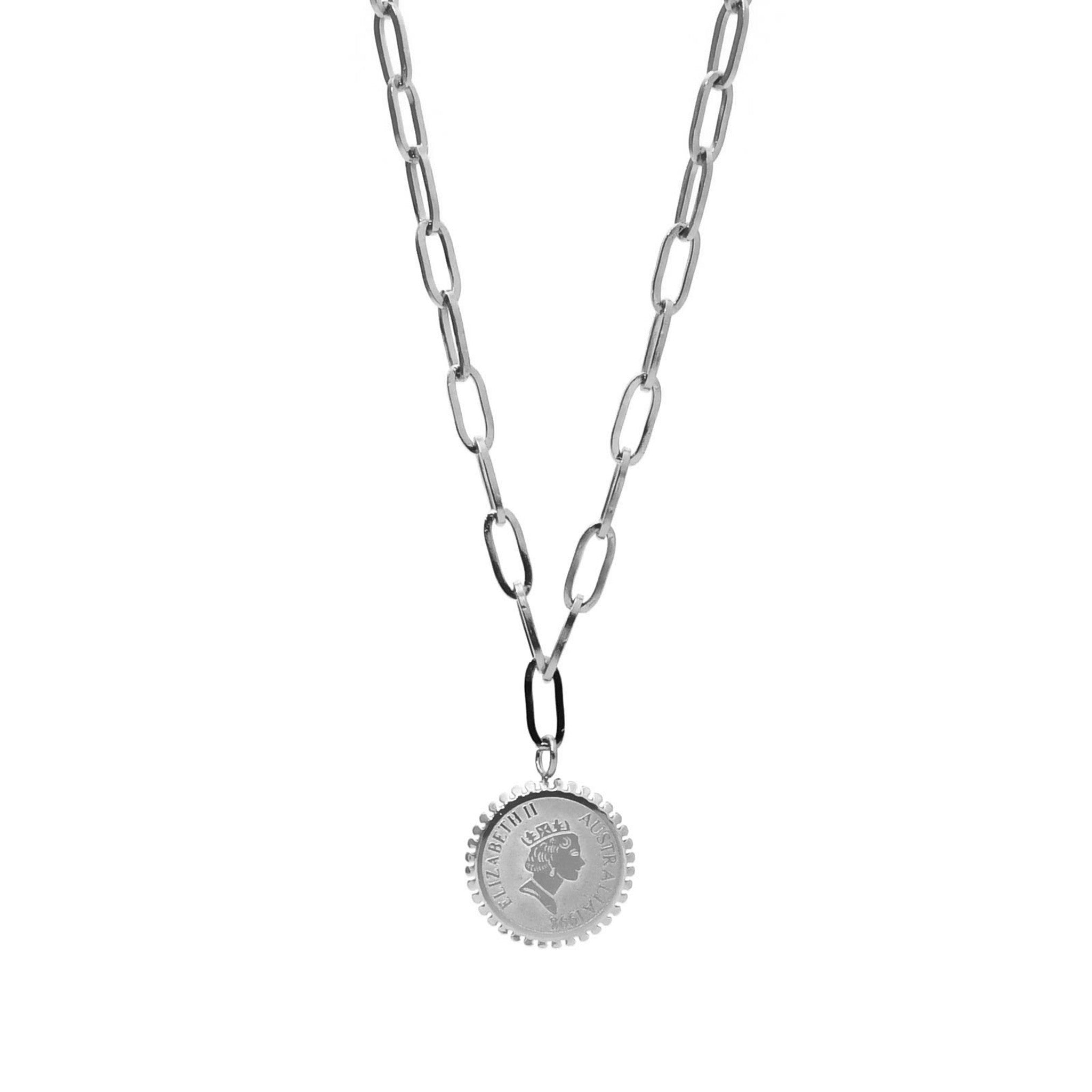 ステンレスコインネックレス KE23K (40cm)