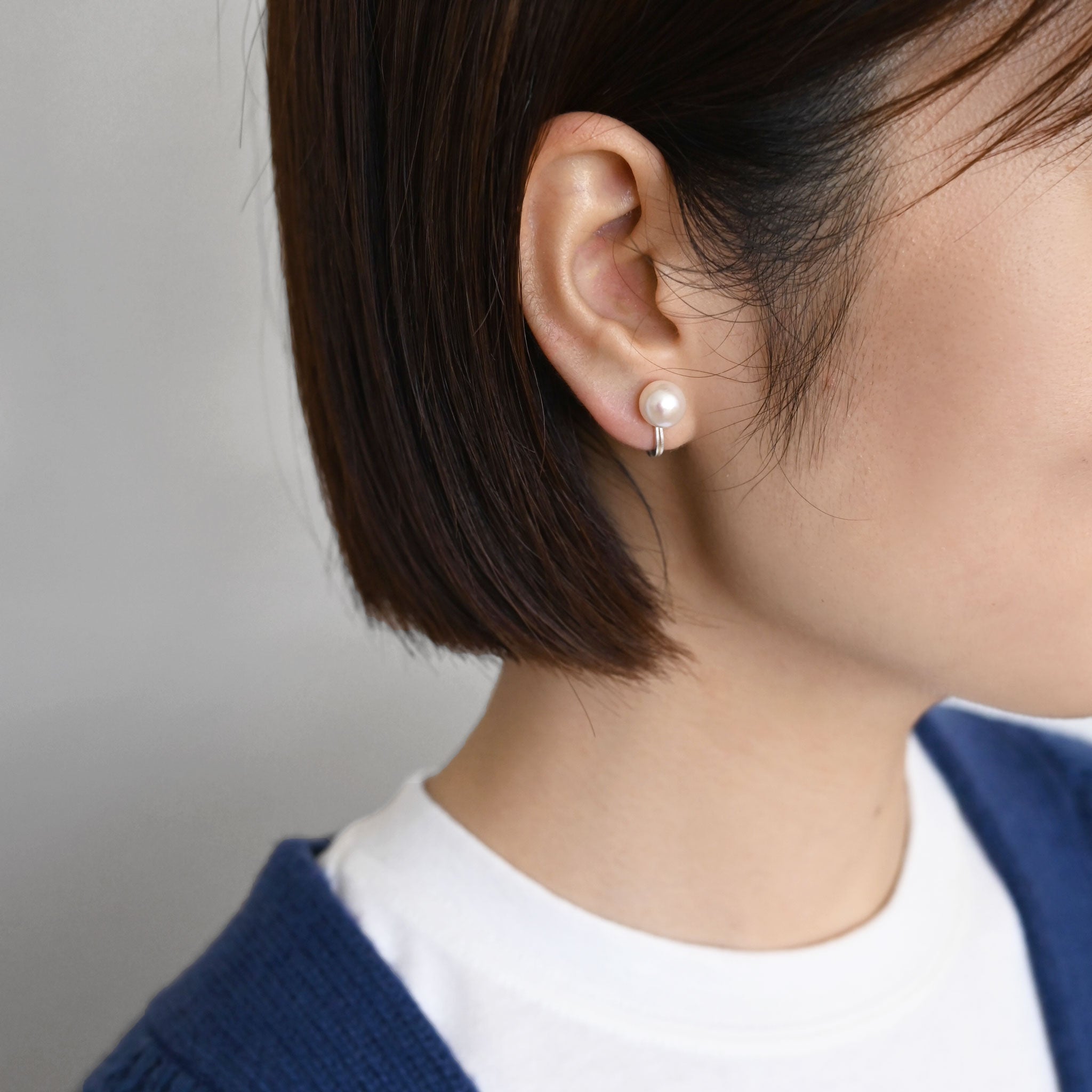 淡水パールイヤリング KE23U