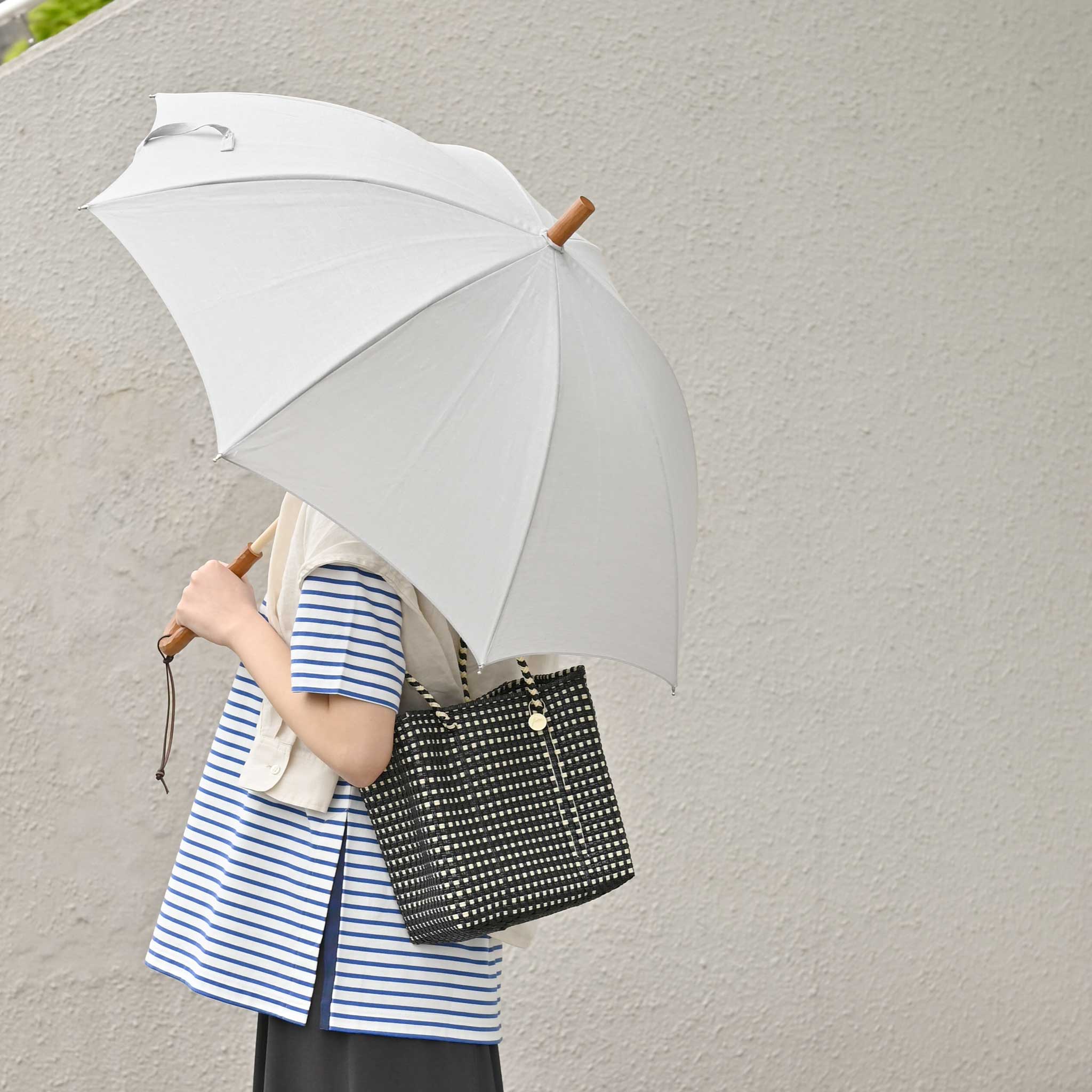 日傘 ラウンドハンドル 麻