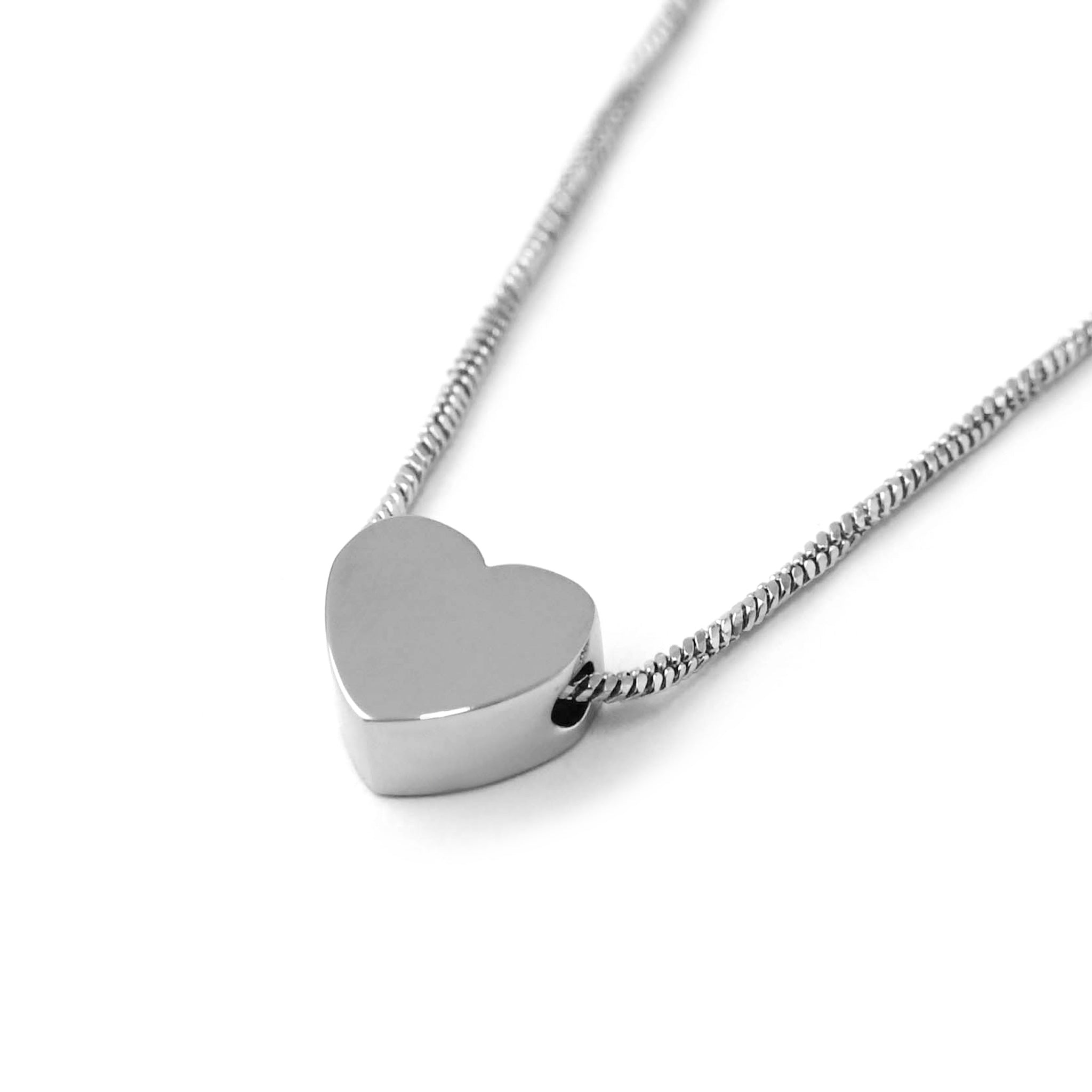 ステンレスハートネックレス KE24C (40cm)